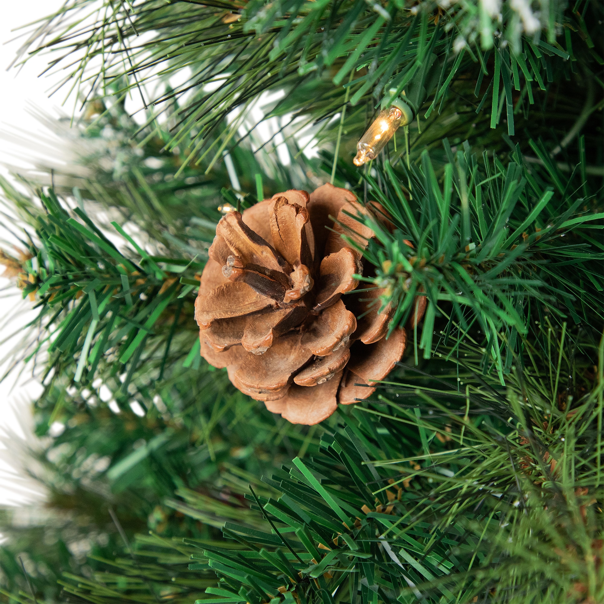4ft. Pre-Lit Frosted Carolina Berry Spruce Artificial Christmas Tree, Clear Lights