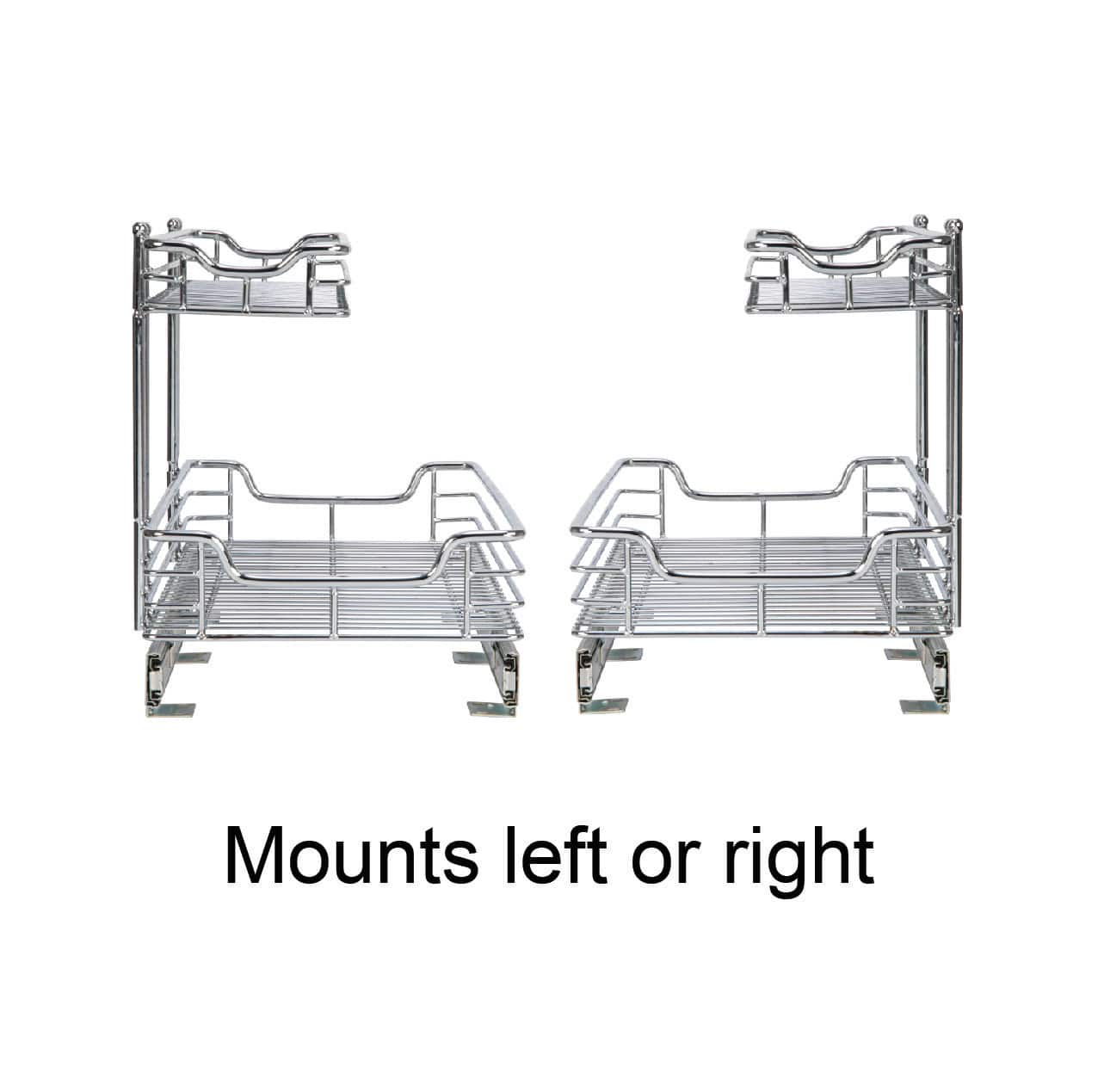 Household Essentials Glidez Chrome 2-Tier Cabinet Organizer