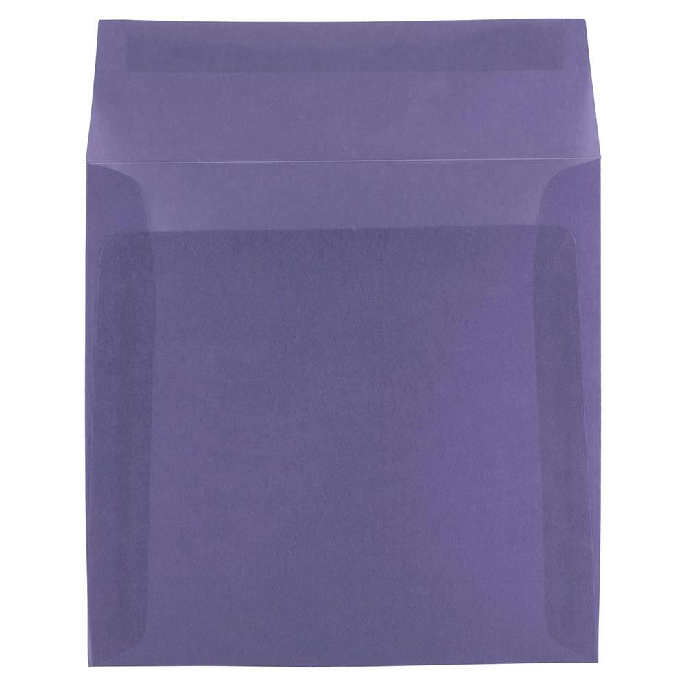 JAM Paper 6.5" x 6.5" Square Translucent Vellum Envelopes
