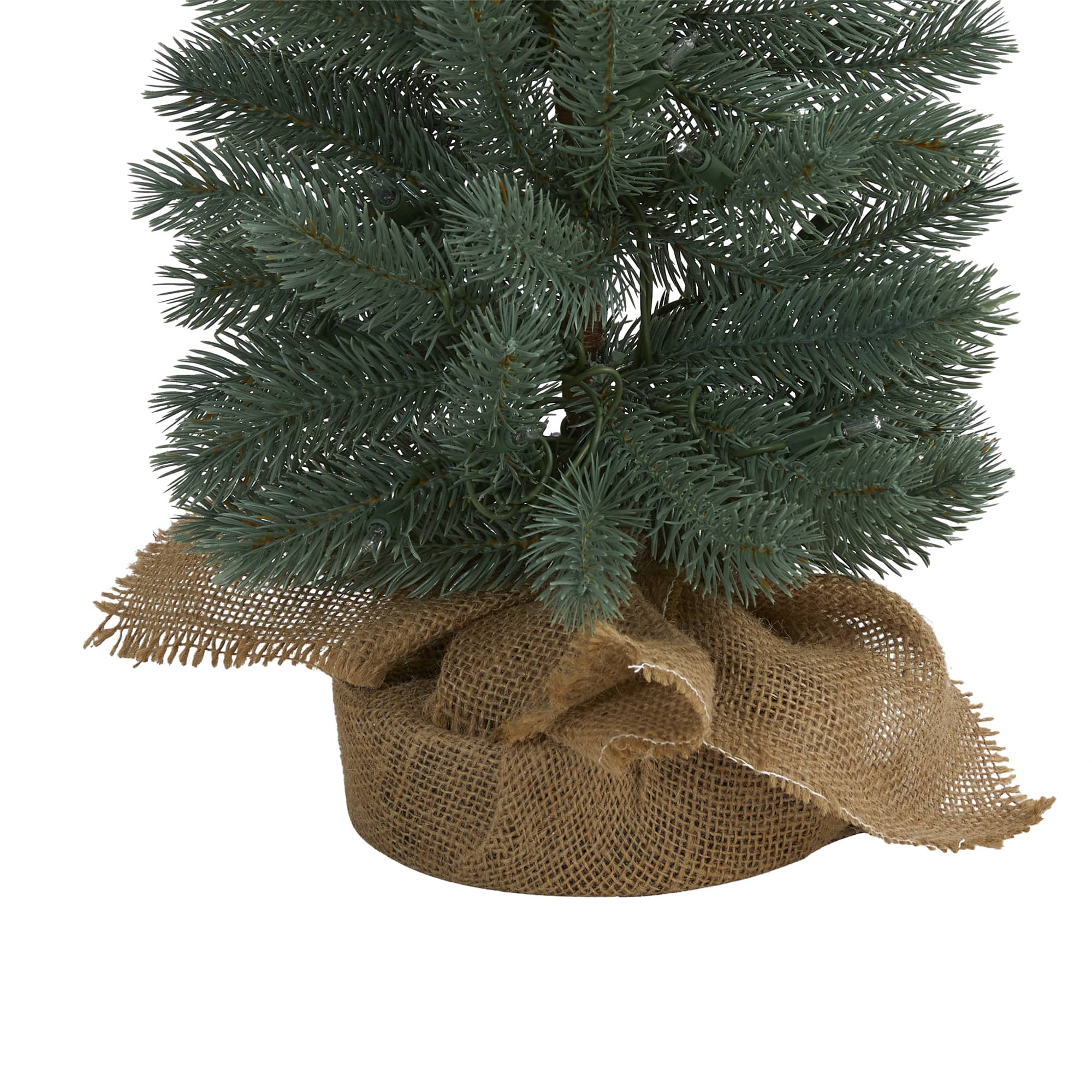 4ft. Pre-Lit Green Pine Artificial Christmas Tree, Warm White Lights