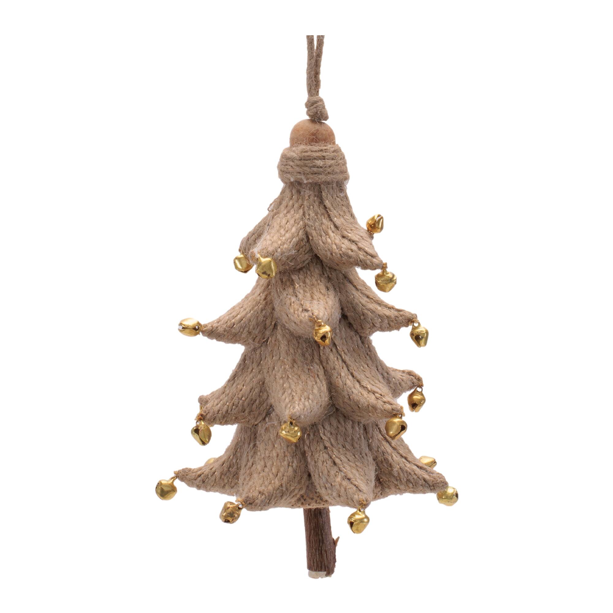 Melrose 5.5" Rustic Brown Tree Ornaments, 4ct.