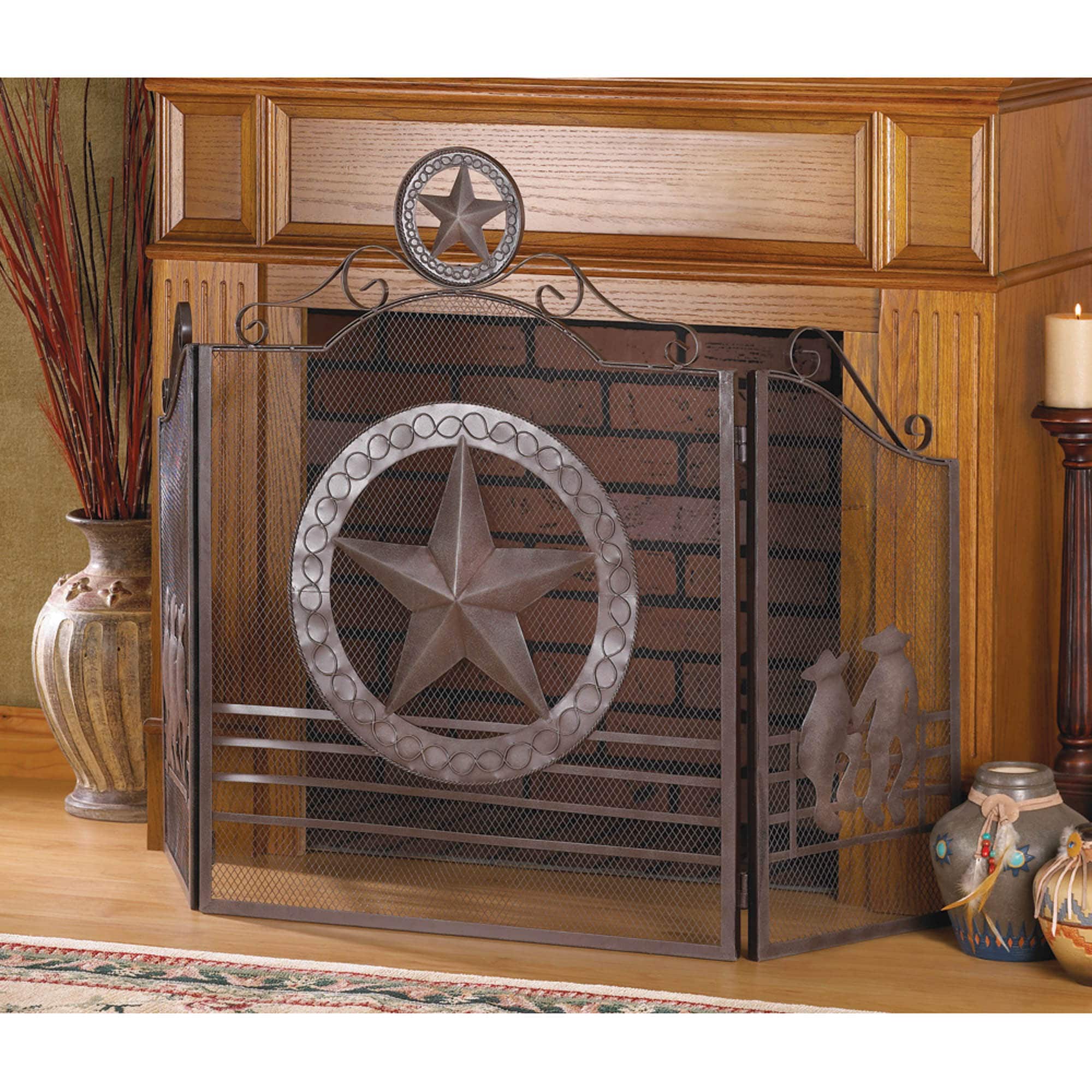 35" x 27" Lone Star Fireplace Screen