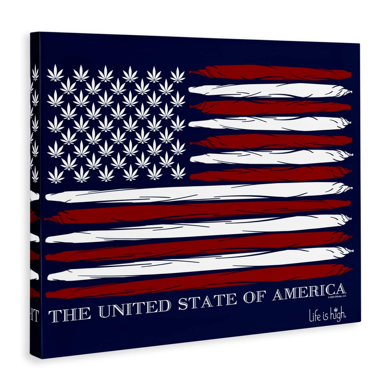 Stupell Industries Herb America Flag Canvas Wall Art