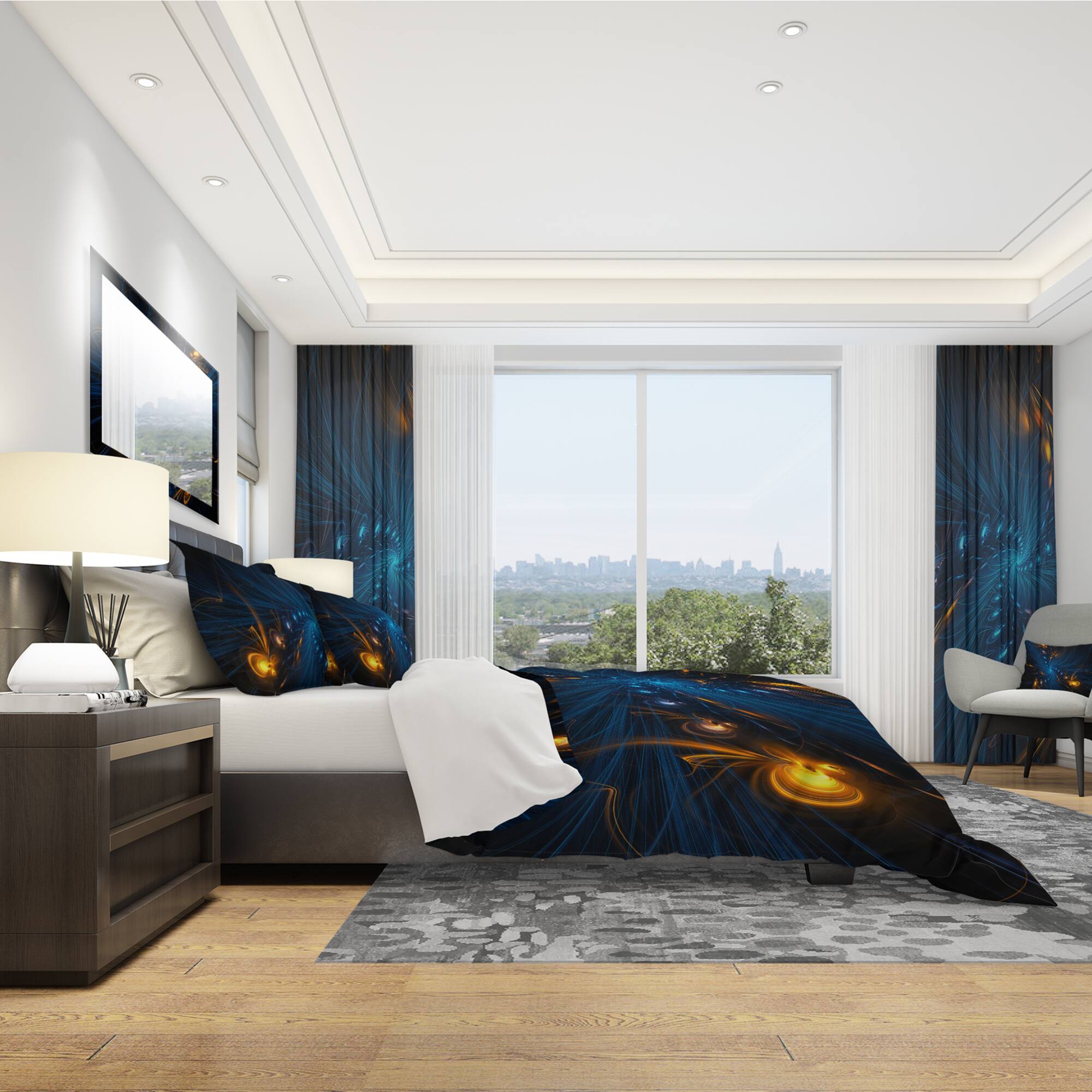 Designart 'Illumination' Modern & Contemporary Bedding Set