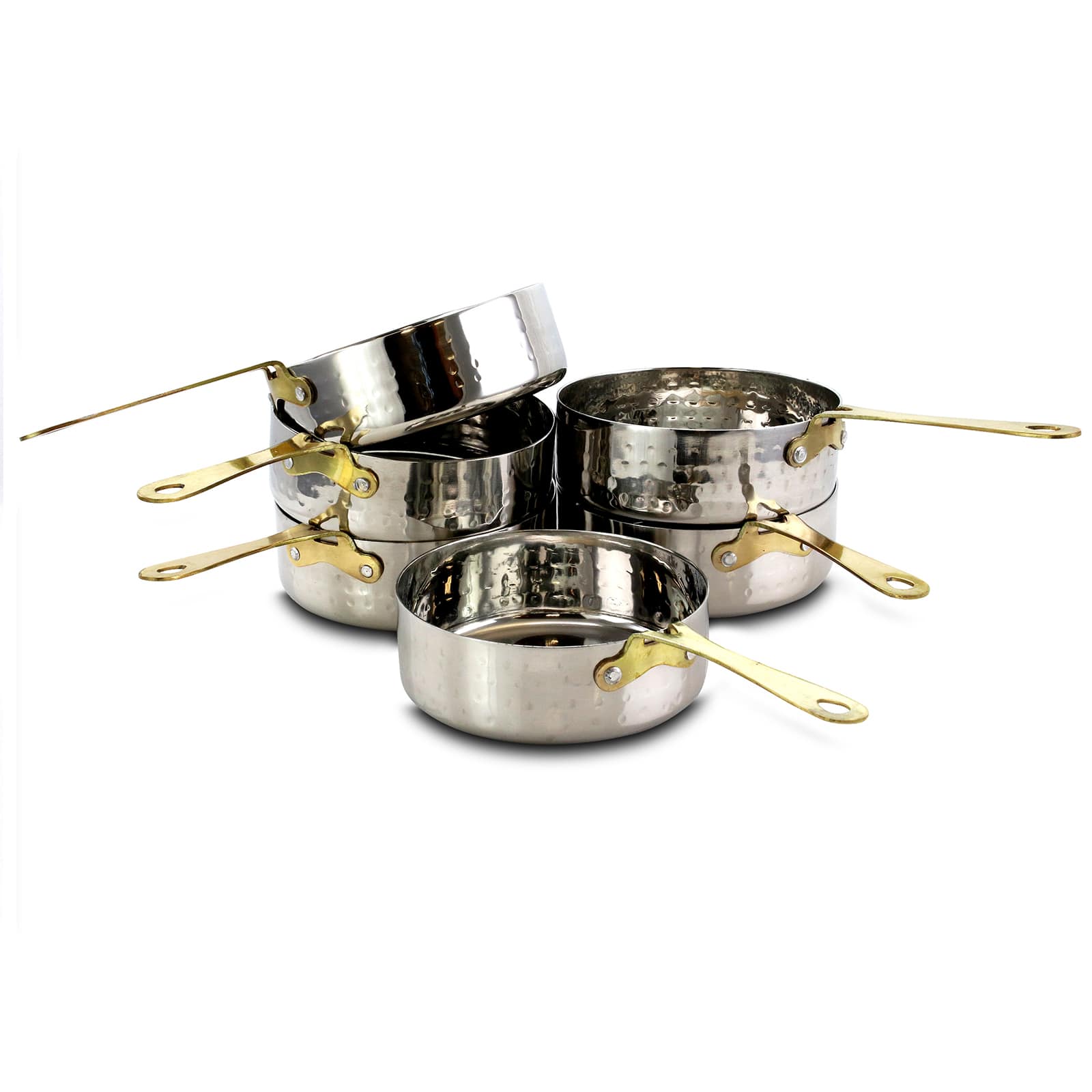 Gibson Home® Lannister 4.7'' Mini Frying Pans Set with Gold Plated Handle