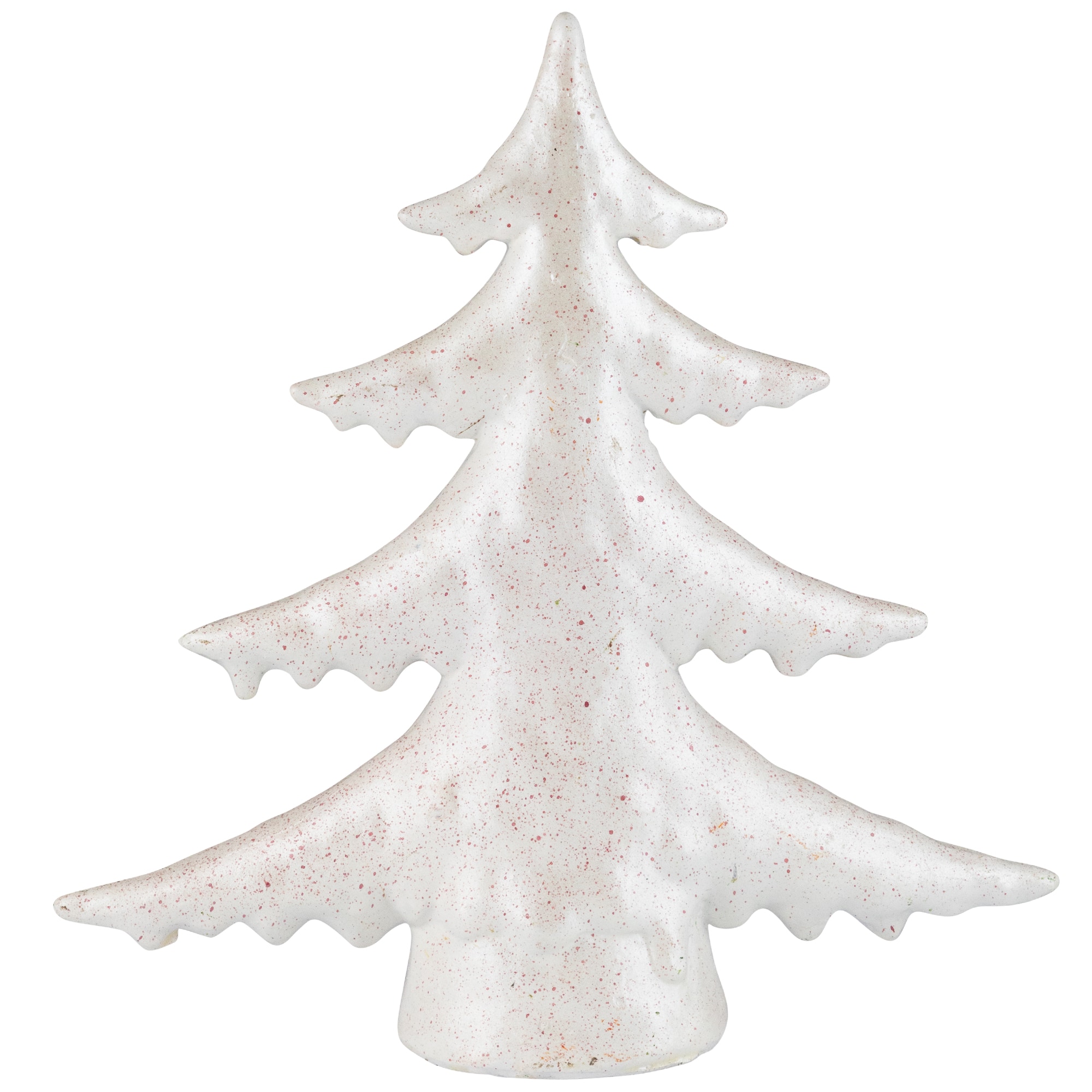 Northlight 10" White & Pink Shiny Speckled Christmas Tree Tabletop Decoration in White/Pink | Michaels®