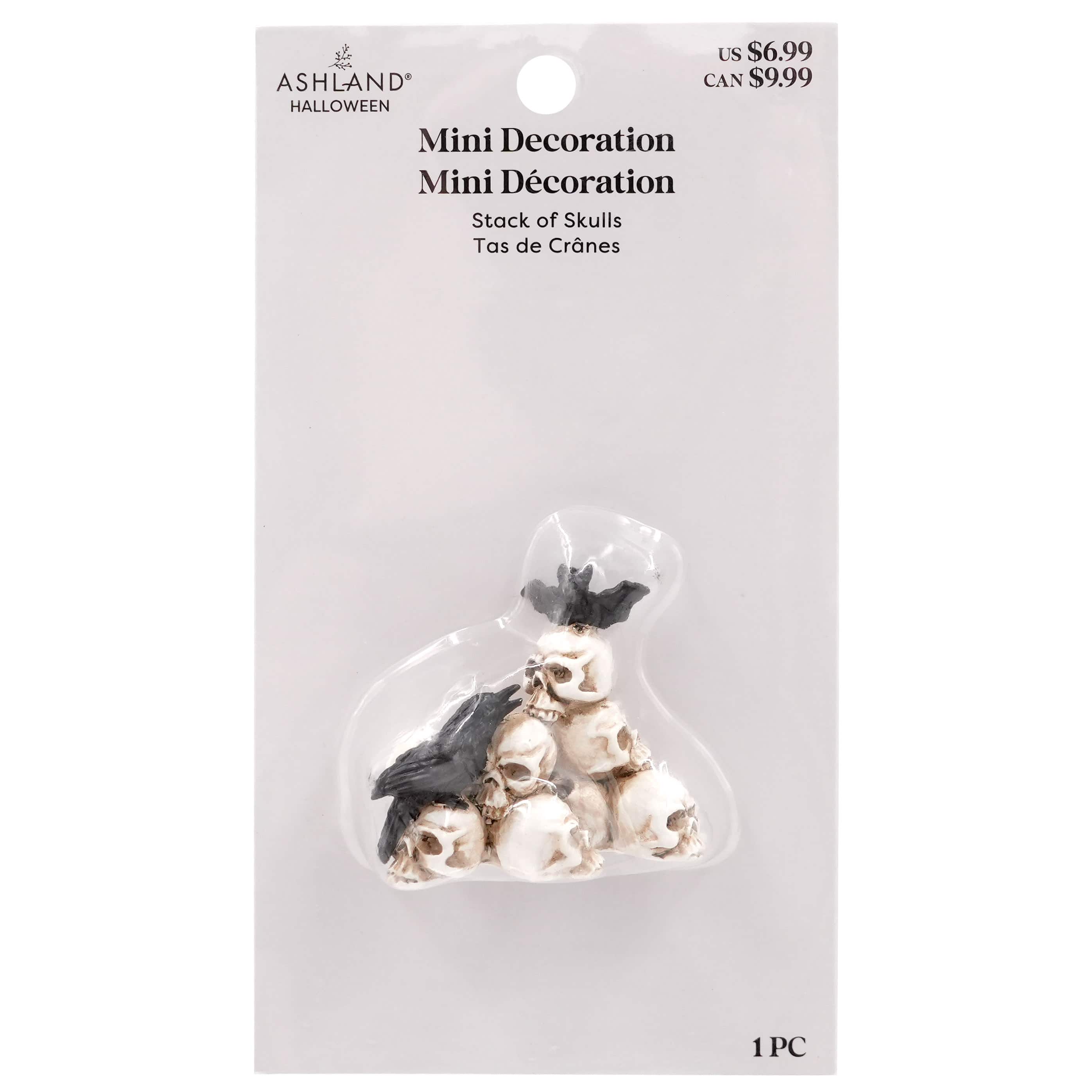 Mini Stack of Skulls with Crow & Bat by Ashland®