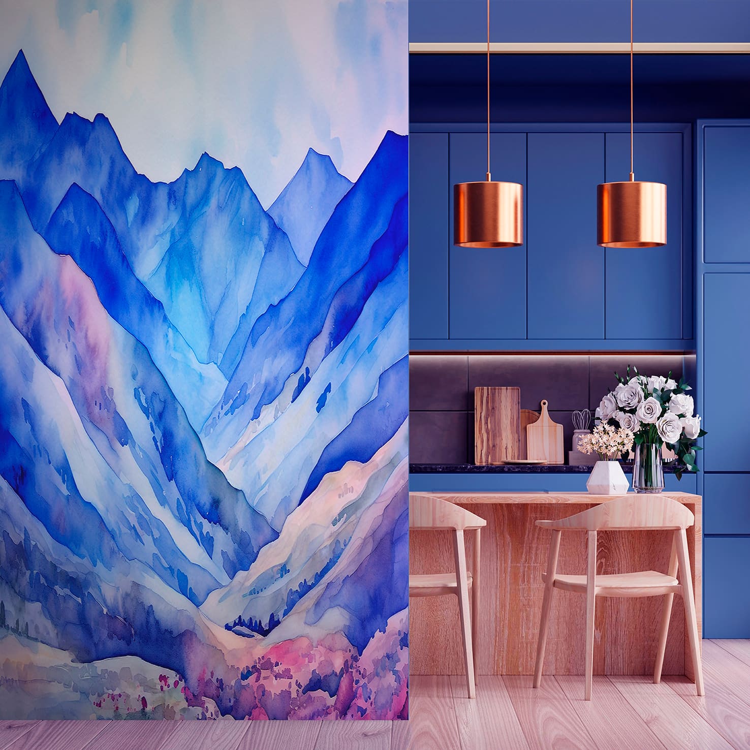Designs Direct Chromatic Cliffs Wall Mural