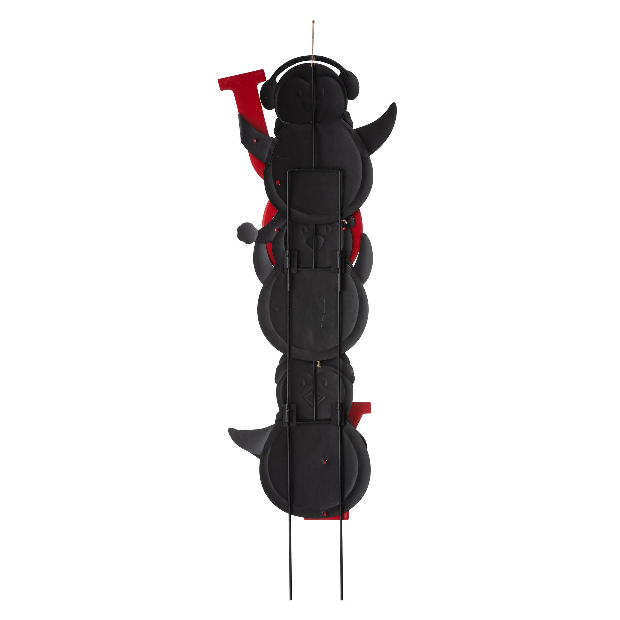 Glitzhome® 3.5ft. Metal Joy Penguin Yard Stake Set
