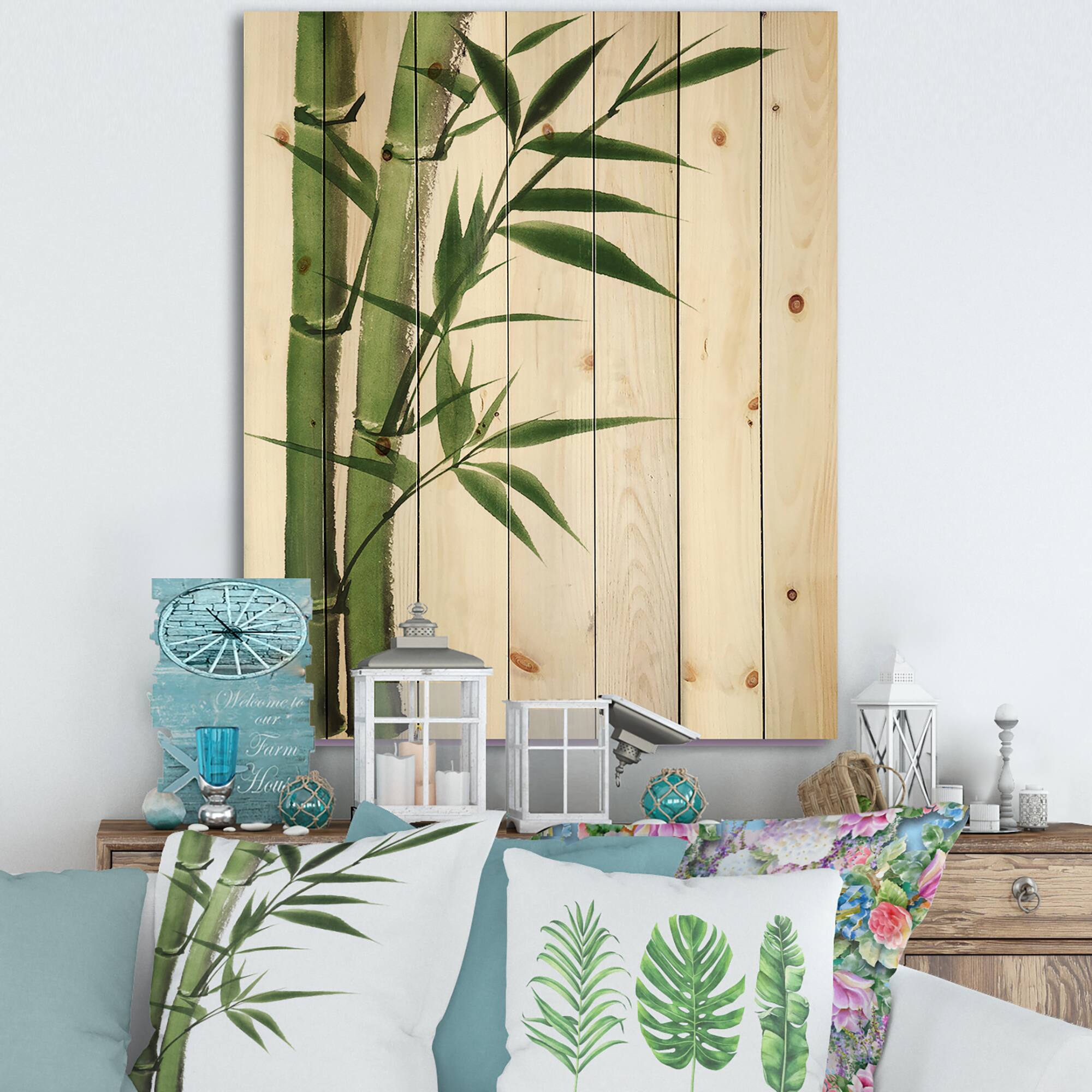 Designart - Detail of Dark Green Bamboo I