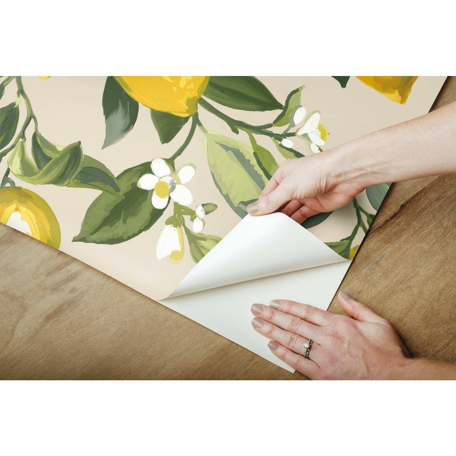 RoomMates Lemon Zest Peel & Stick Wallpaper