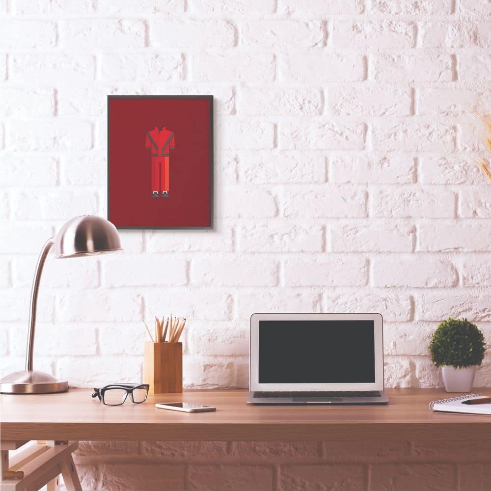 Stupell Industries Red Michael Jackson Fashion Design Wall Accent with Black Frame