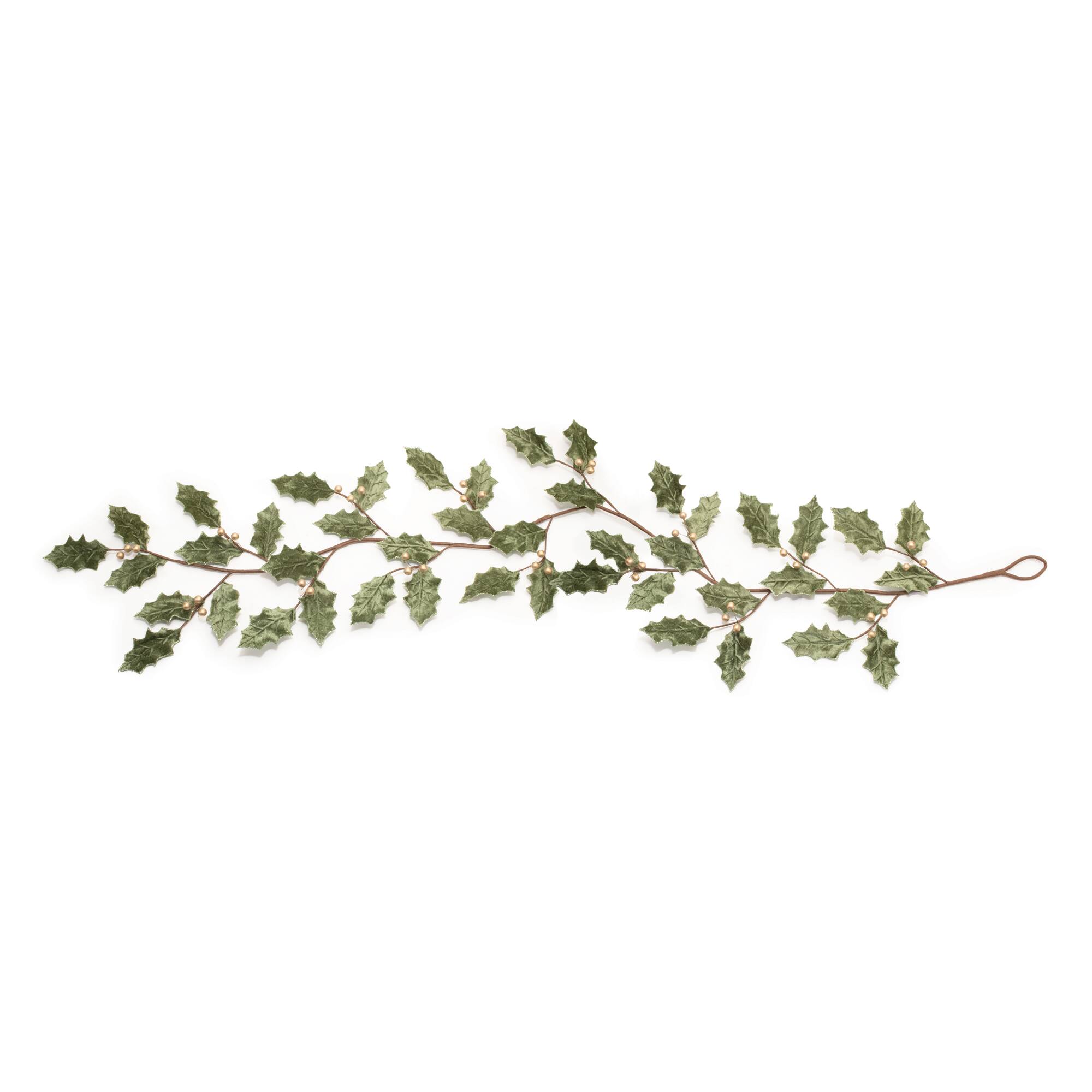 6Ft Glittered Holly Leaf Garlands, 2ct. By Melrose in Green | 6 ft | Michaels®