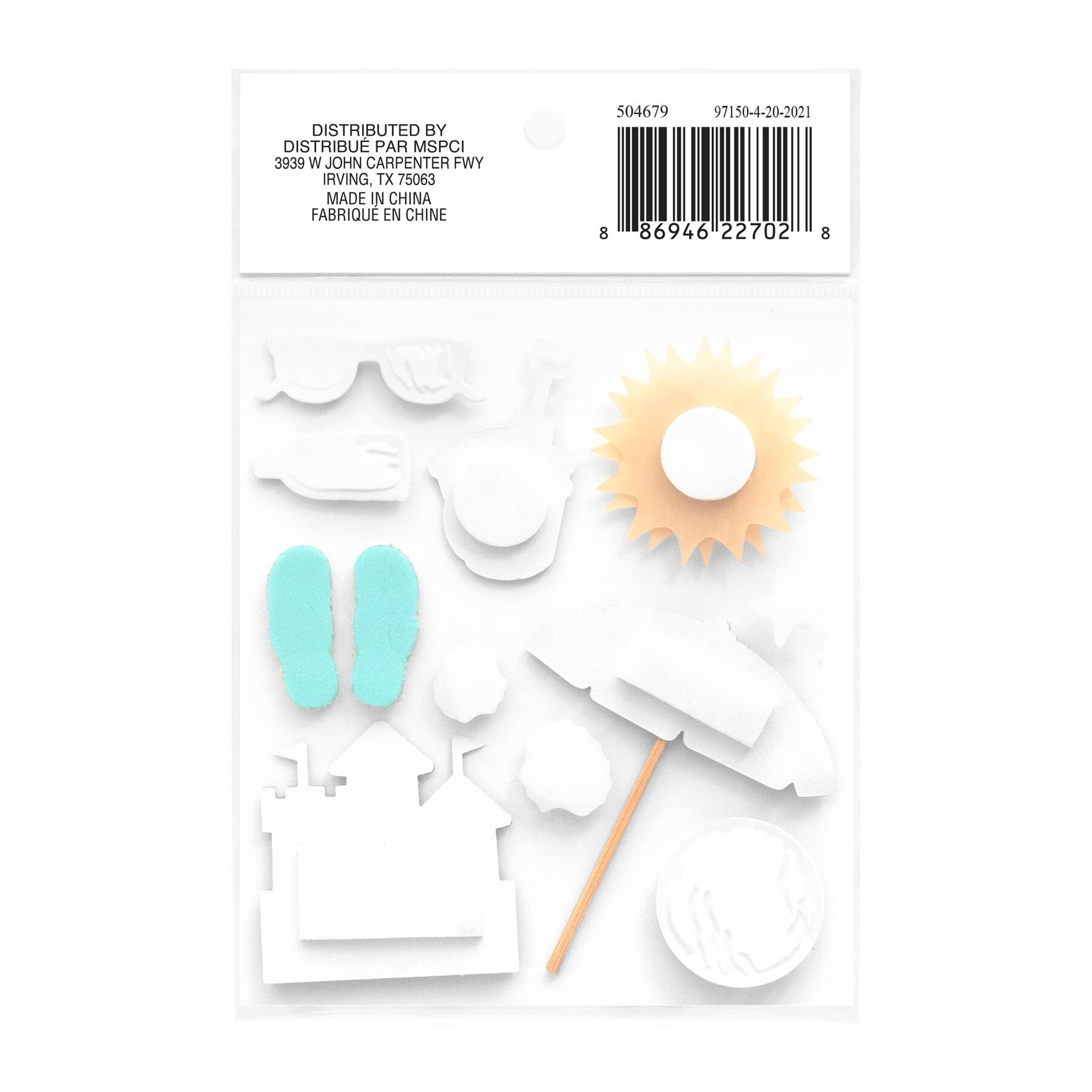 Sandcastle Puffy 3D Stickers by Recollections™