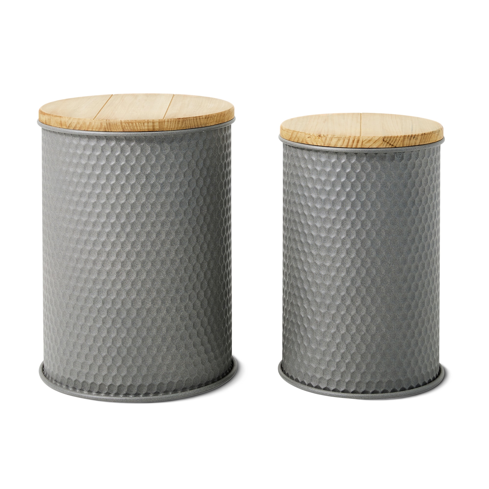 Glitzhome® Metal Storage Accent Table with Solid Wood Lid Set