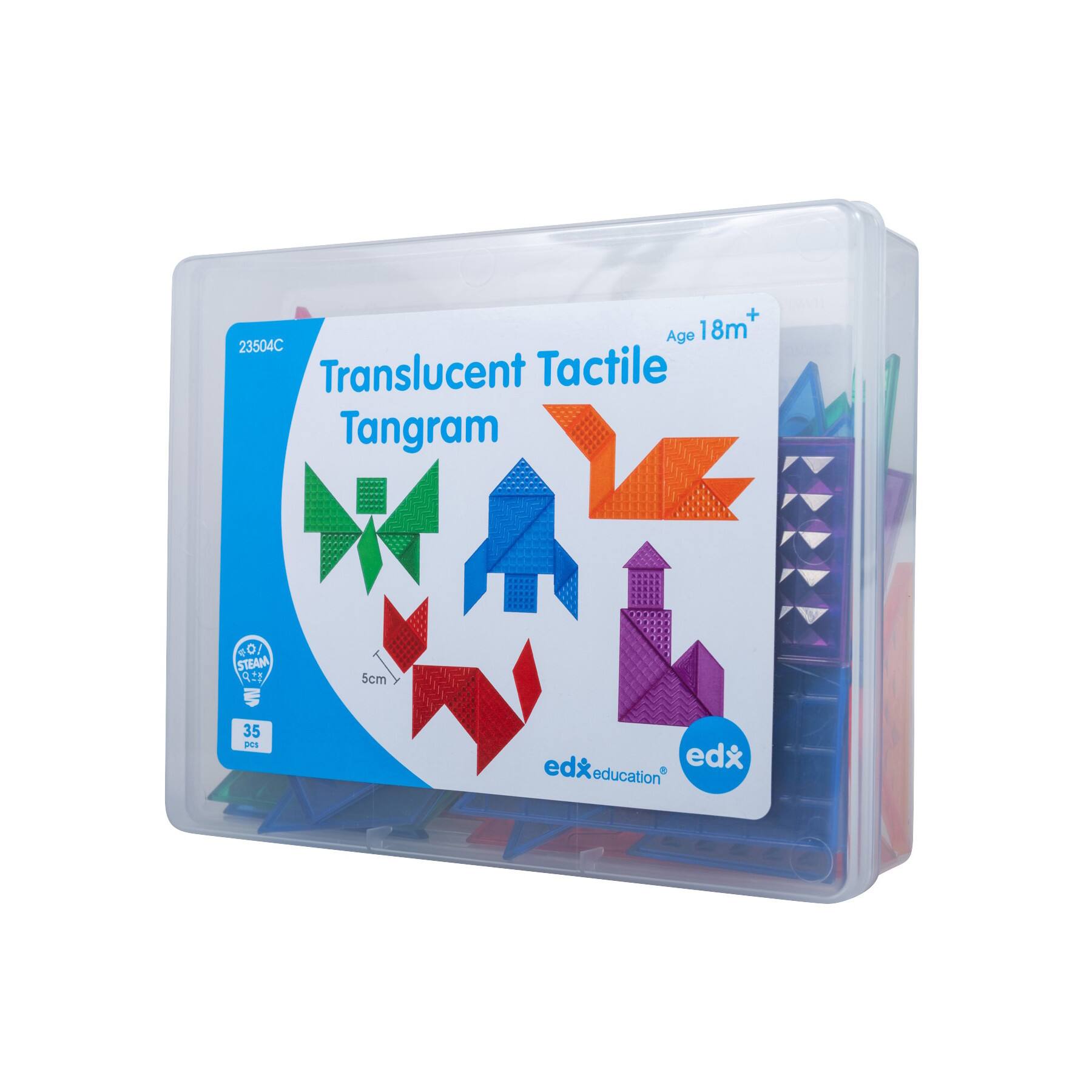 edxeducation® Translucent Tactile Tangrams Set