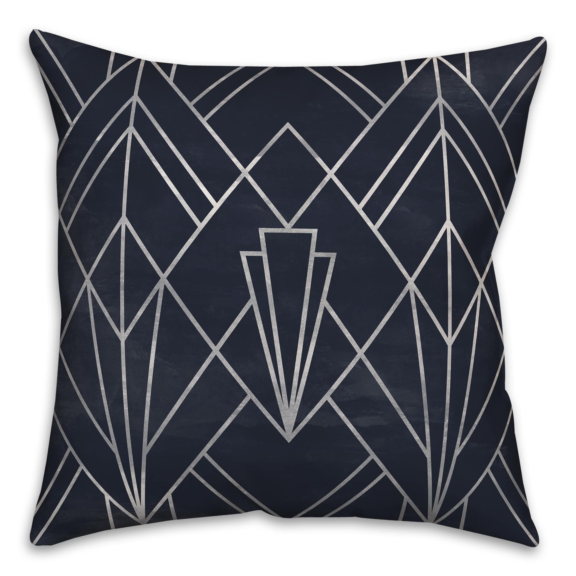 Navy White Depattern 18" x 18" Throw Pillow