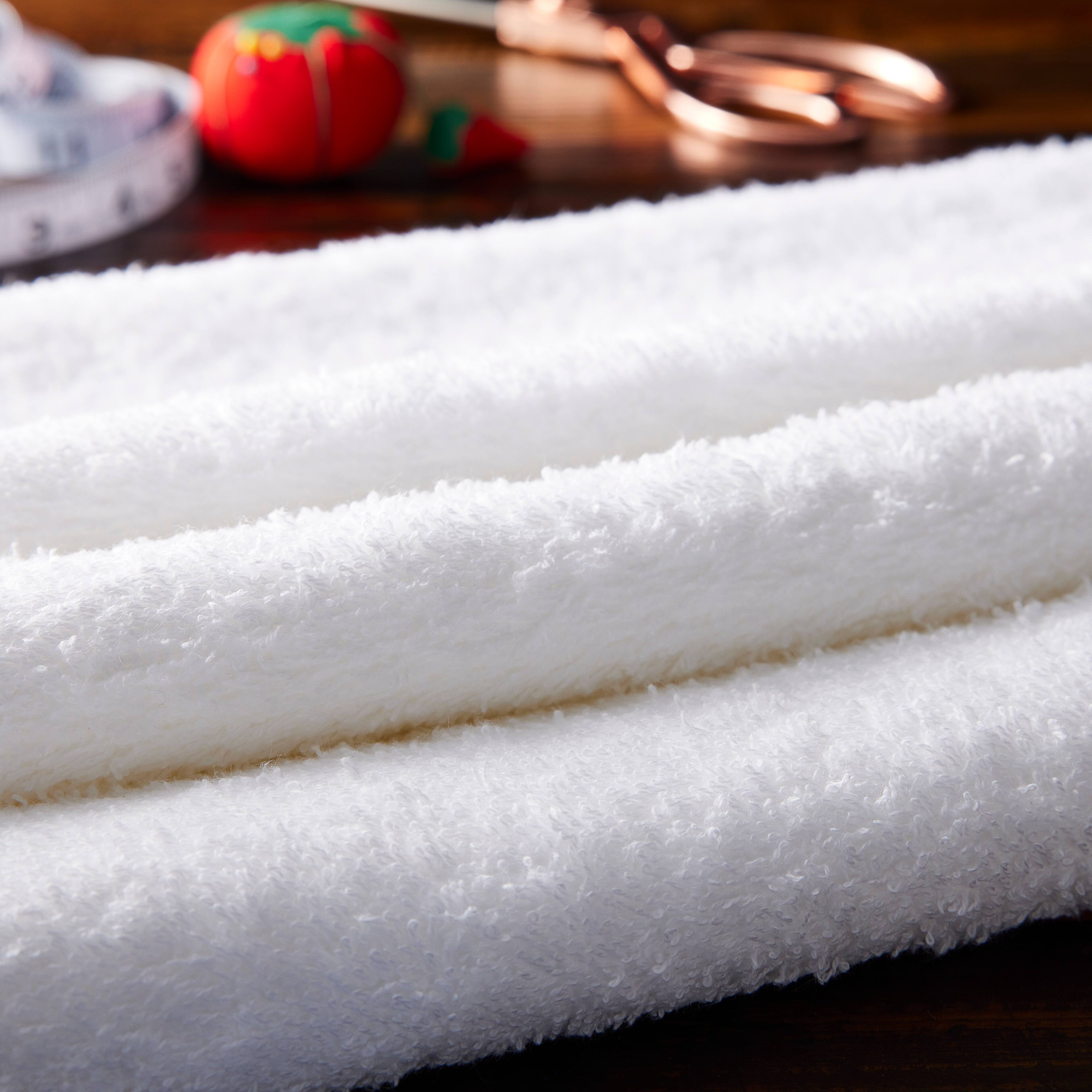 Camelot Fabrics White Terry Cloth Cotton Fabric
