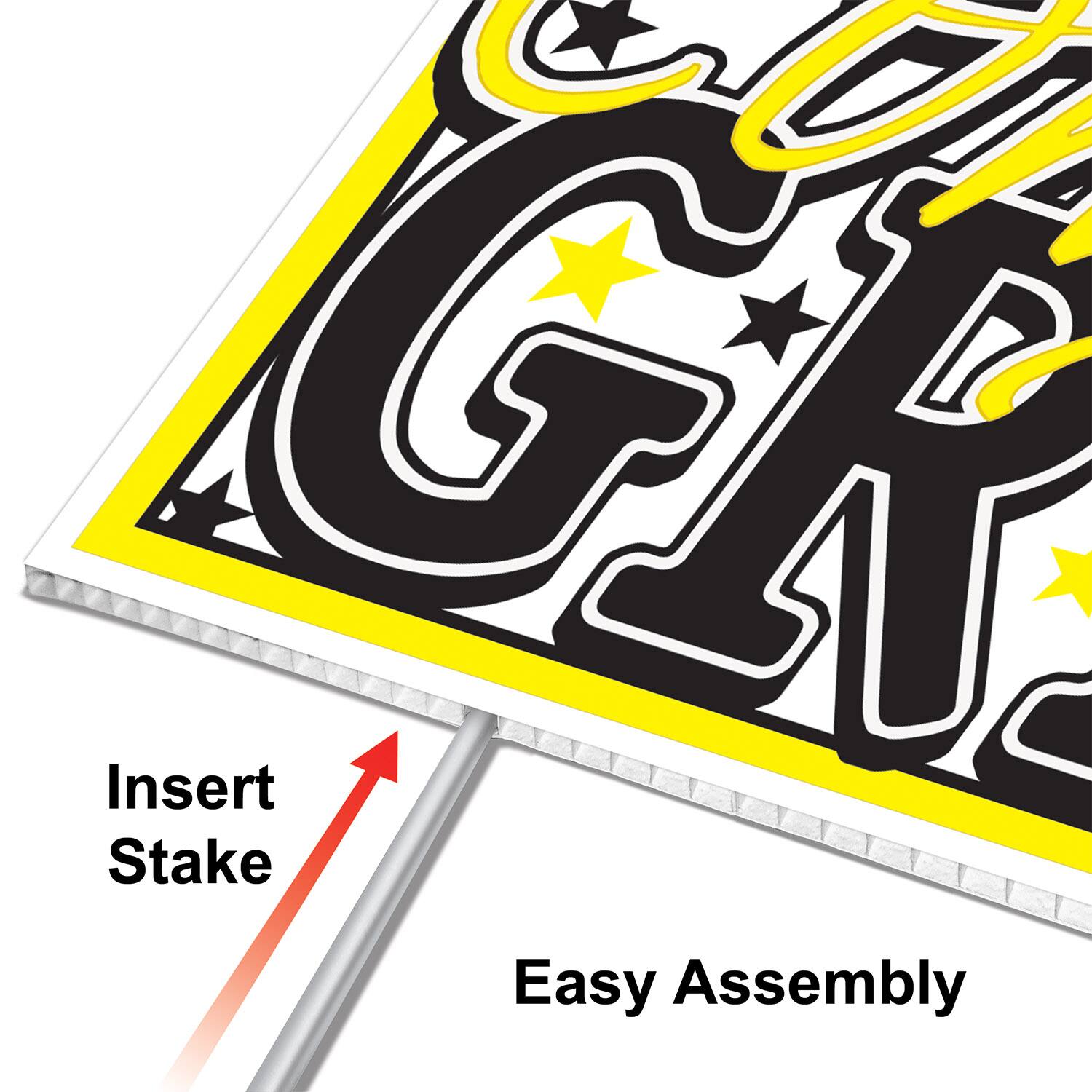 Beistle 11.5" x 15.5" Plastic Congrats Grad Yard Sign