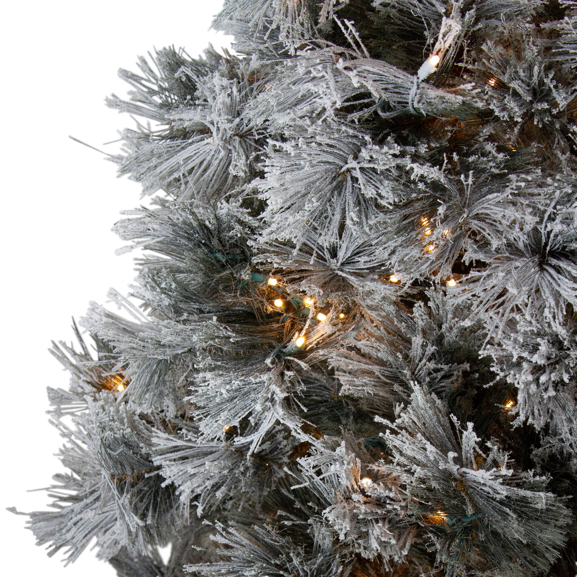 7.5ft. Pre-Lit Black Spruce Artificial Christmas Tree, Clear LED Lights