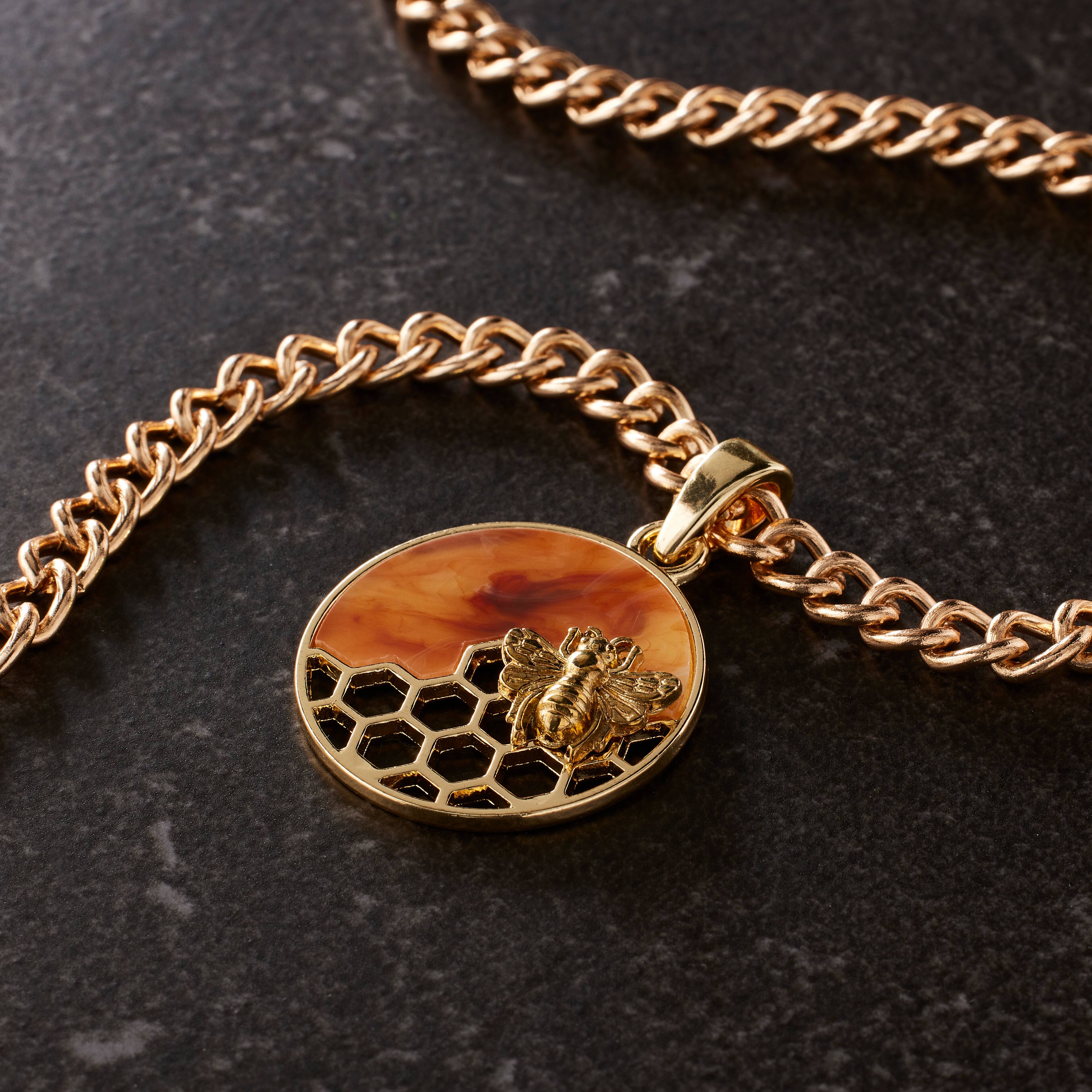 12 Pack: Honeycomb Bee Pendant by Bead Landing™