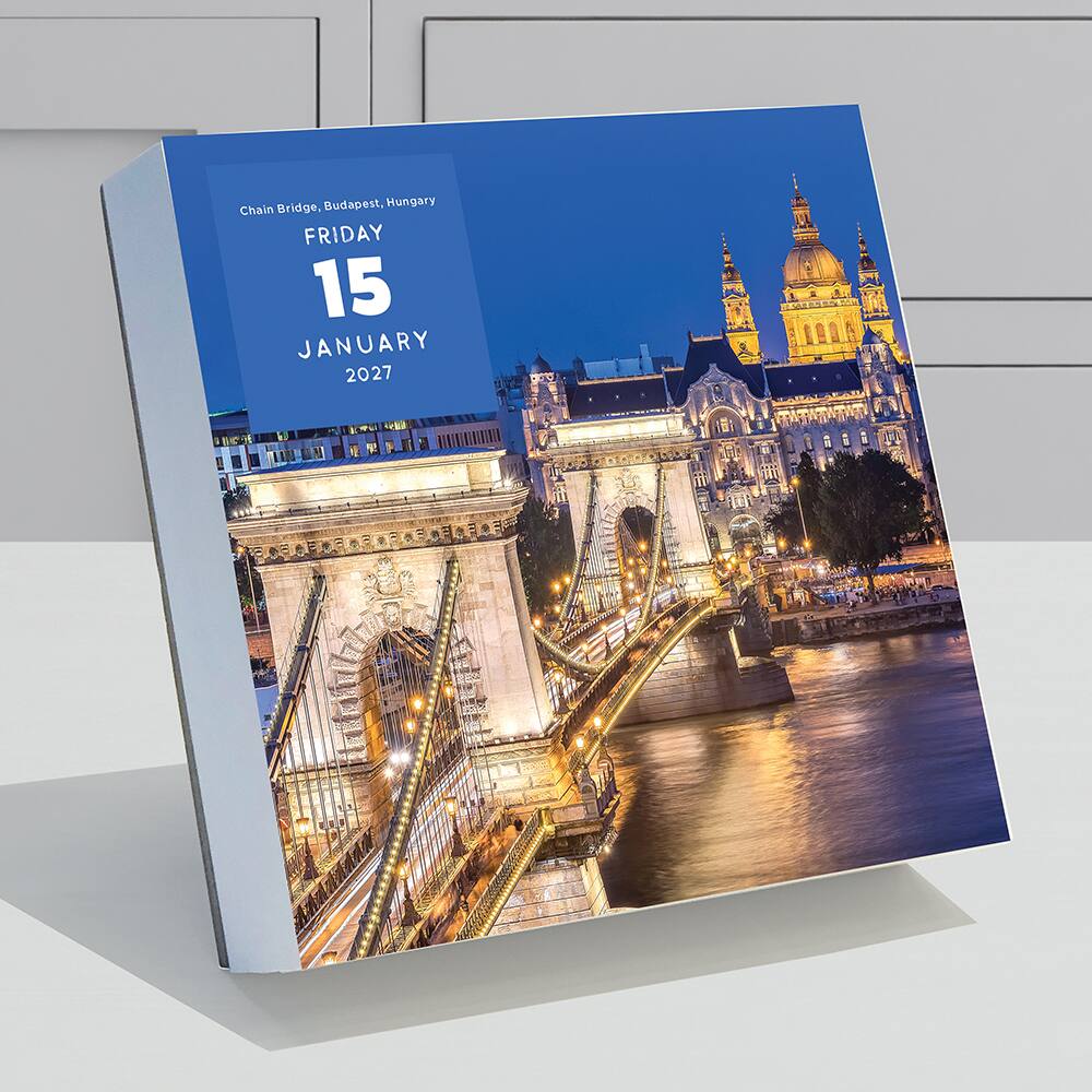 2027 World Travel Daily Desktop Calendar