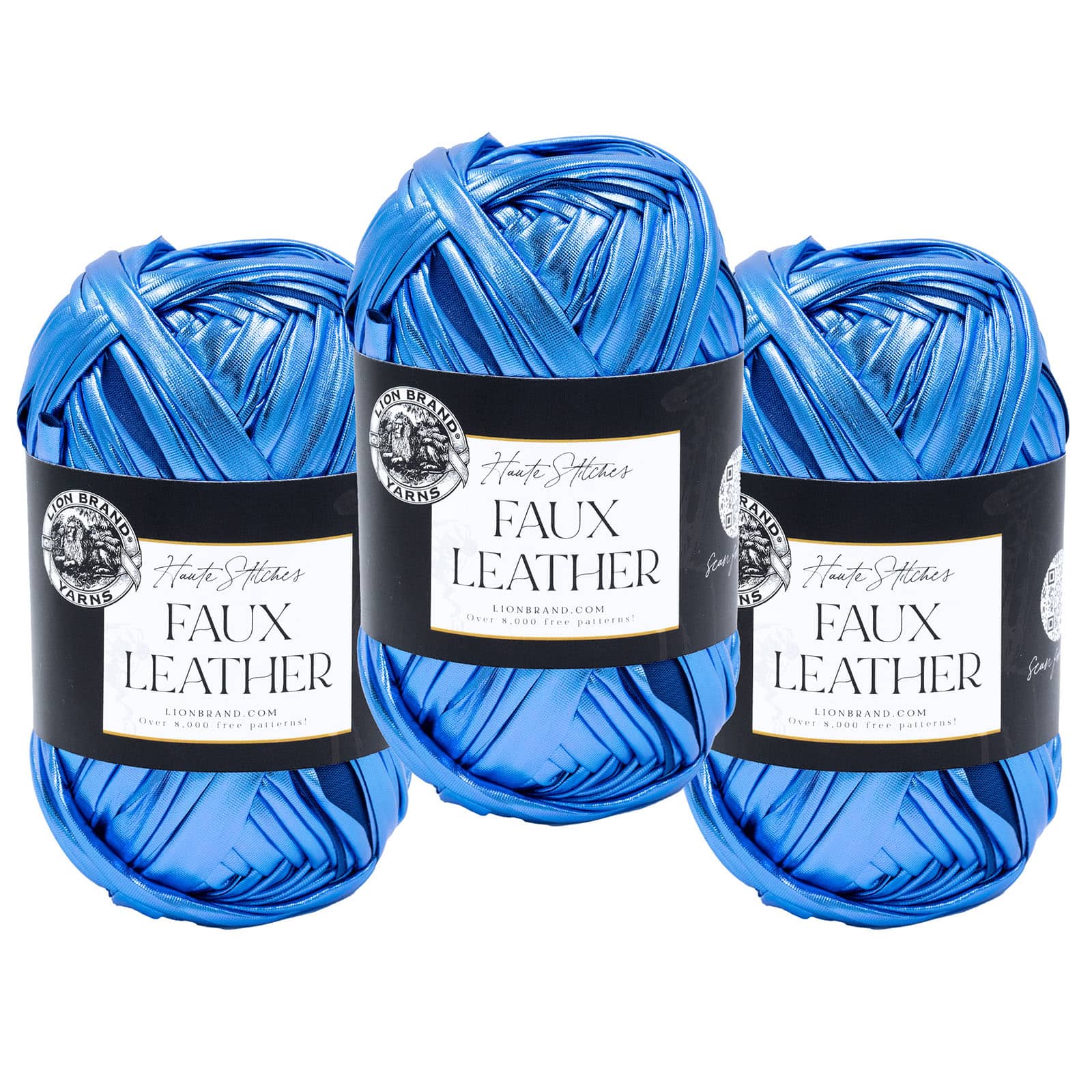 3 Pack Lion Brand® Haute Stitches Faux Leather Yarn