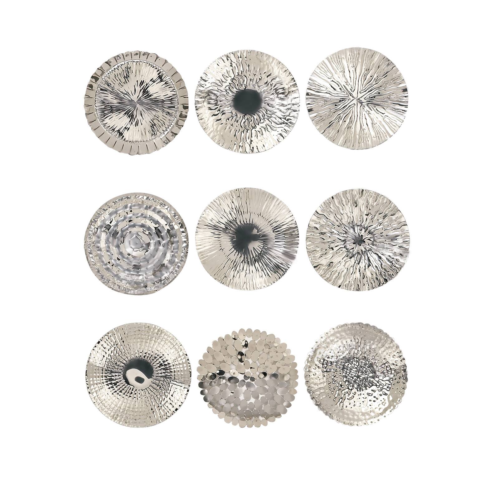 Silver Stainless Steel Glam Wall Décor Accent Set