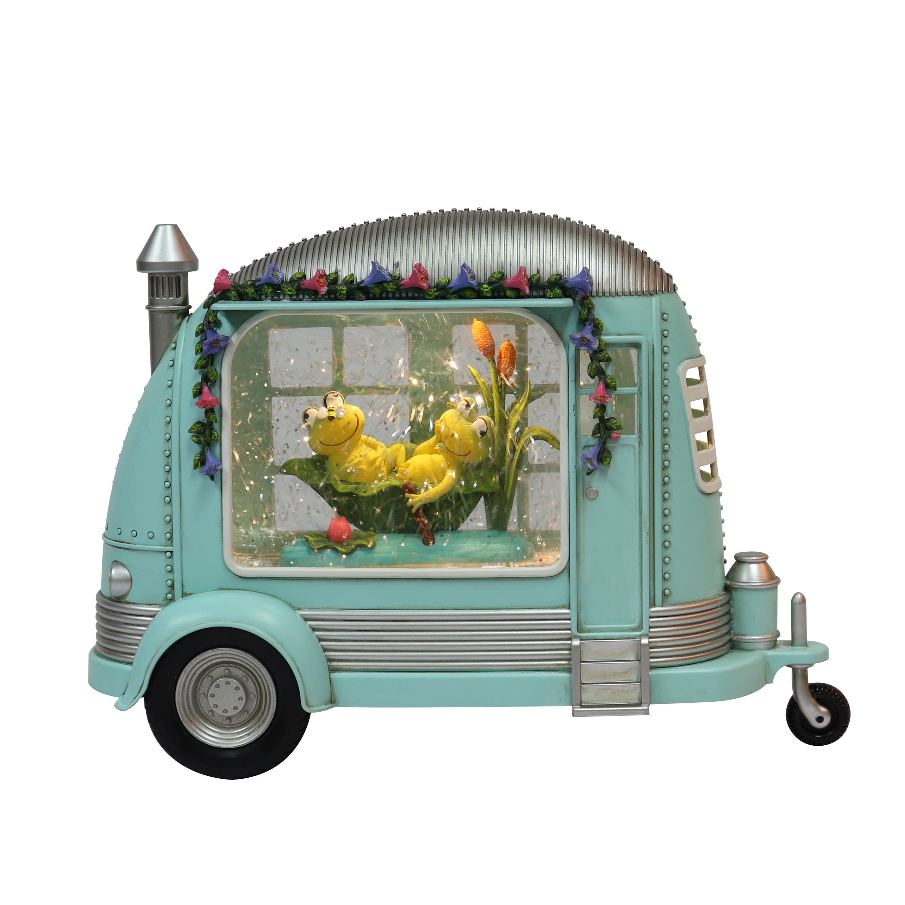 Moments in Time 6.75" Acrylic Camper Frogs Décor
