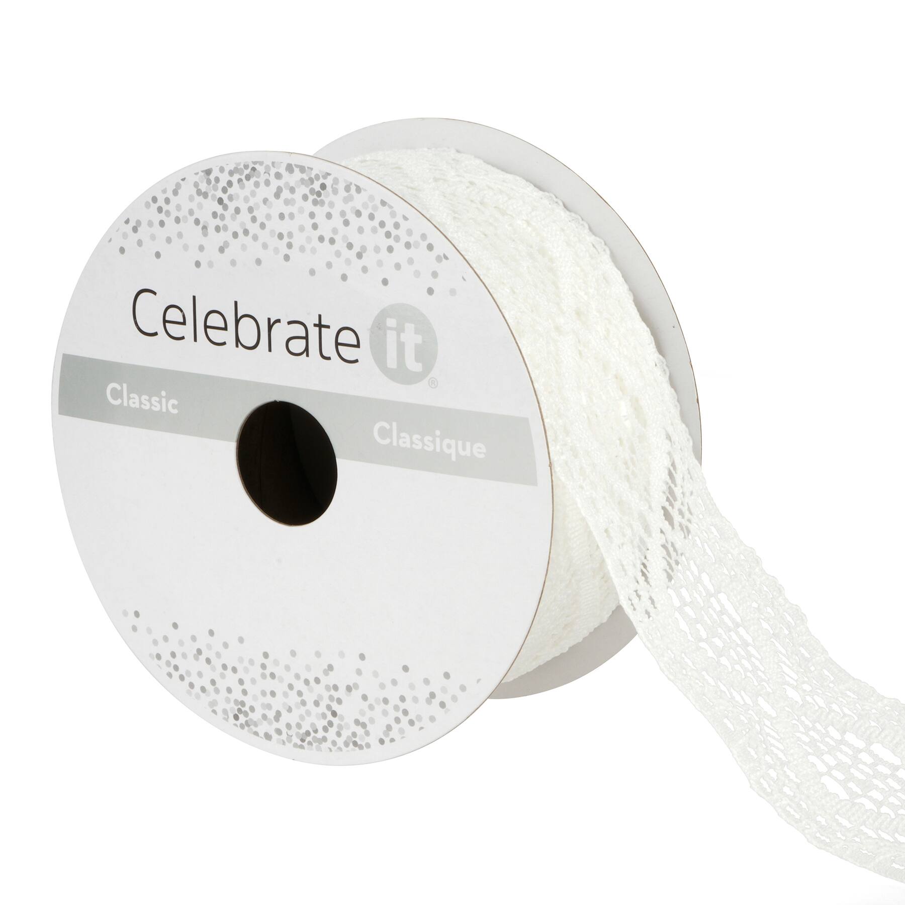 12 Pack: 1.5" x 4yd. Lace Ribbon by Celebrate It™ Classic