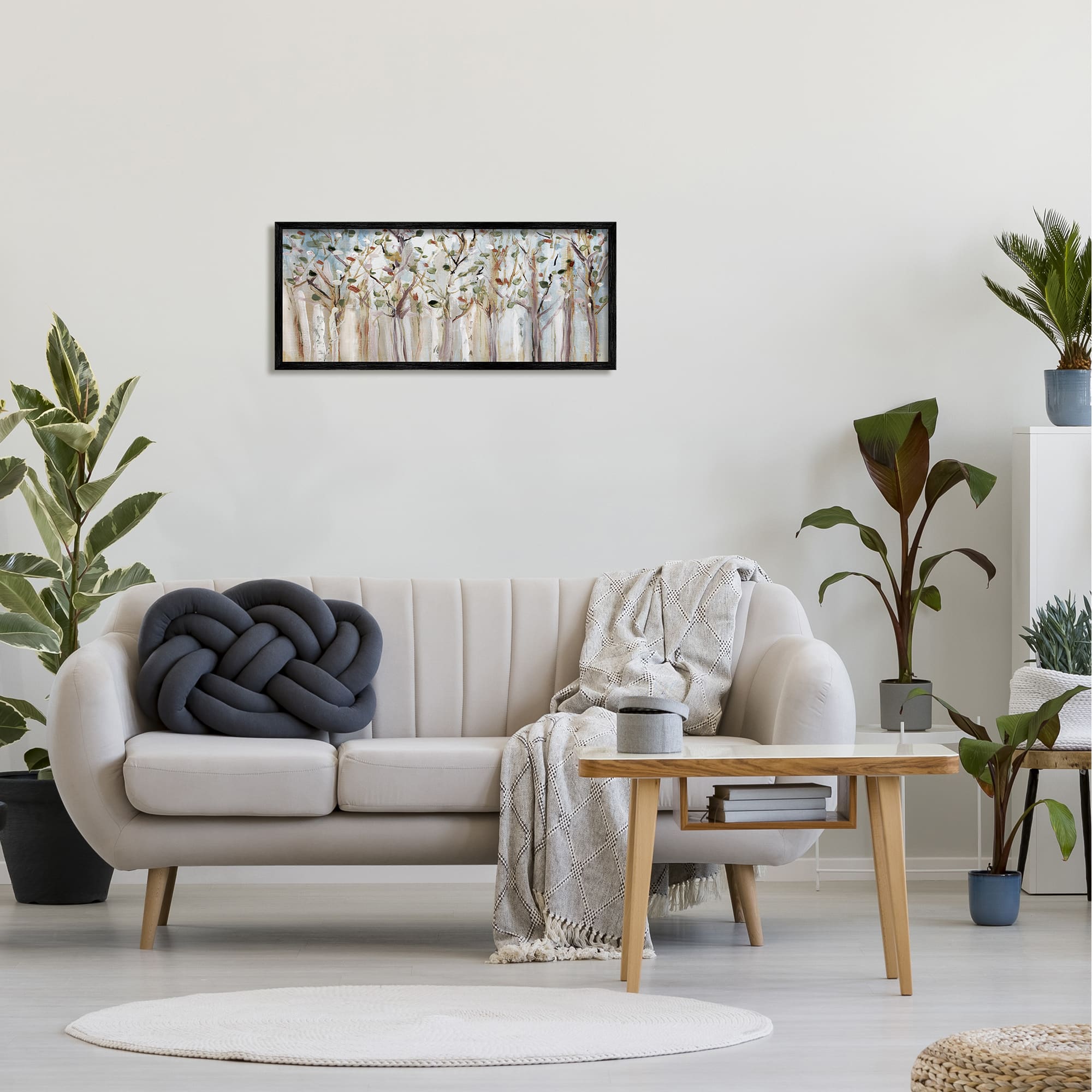 Stupell Industries Bare Branch Trees Birch Forest Fall Twigs Abstract Painting Framed Giclee Art