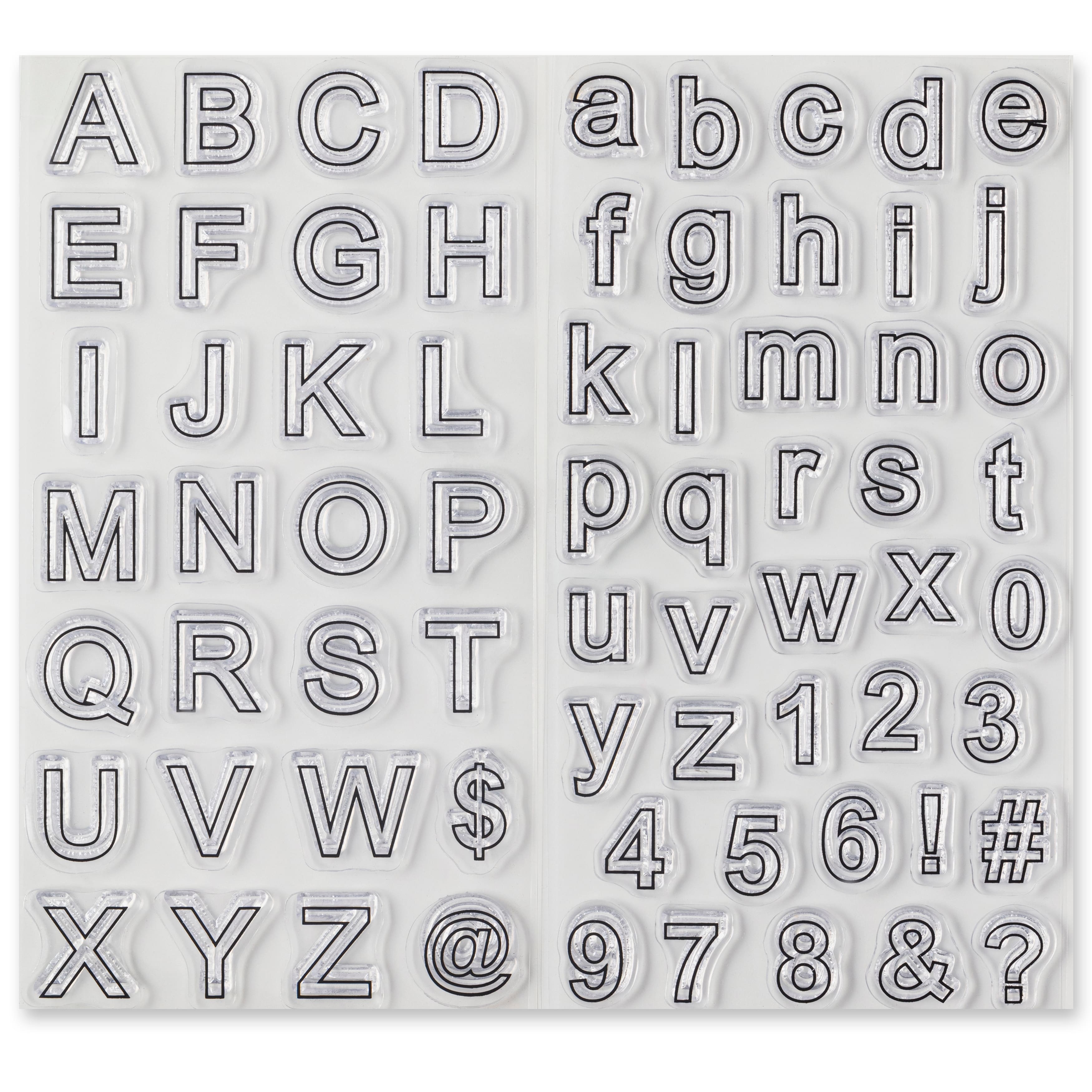 6 Pack: Block Letter Clear Stamps by Recollections™