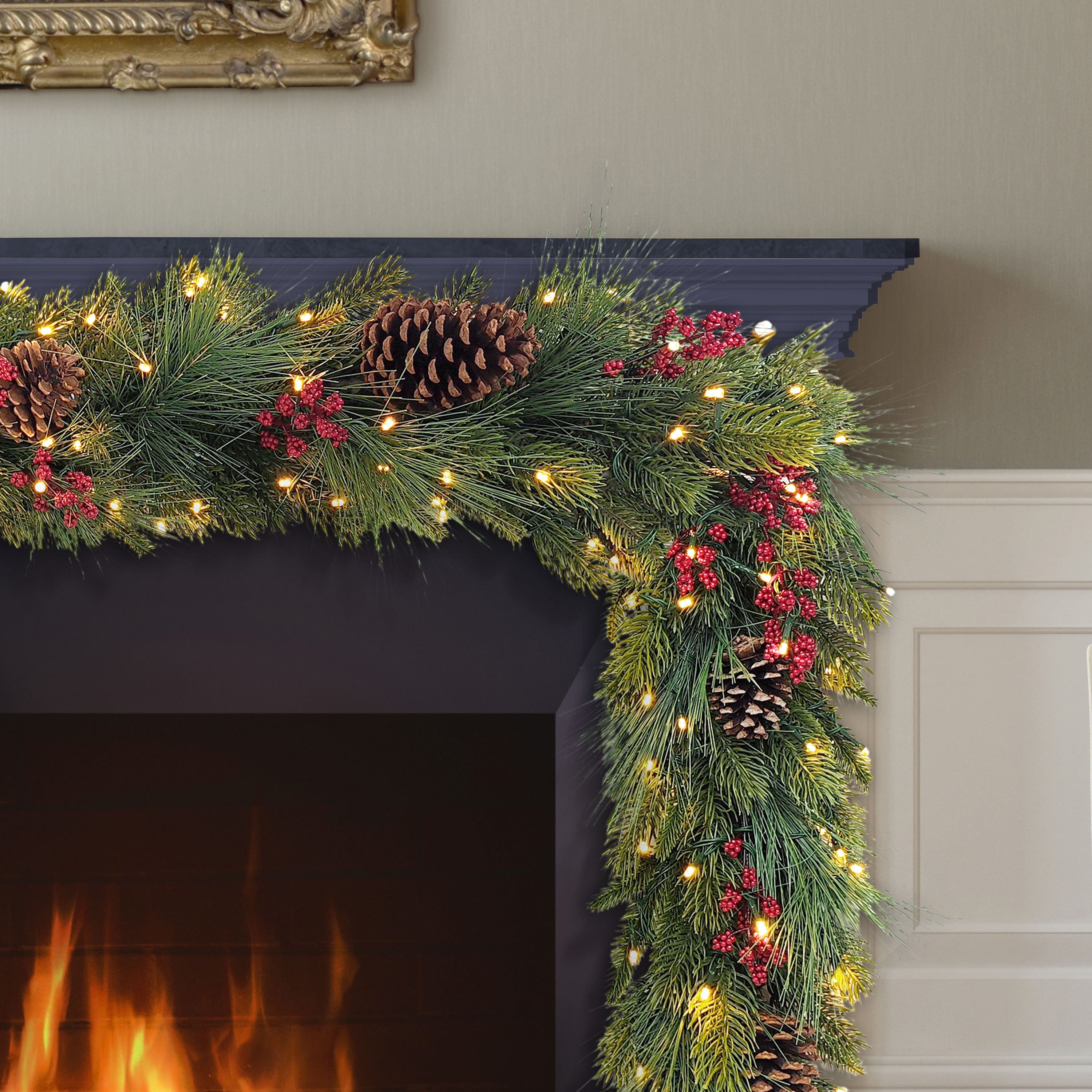 6ft. Pre-Lit Artificial Adorned Christmas Garland