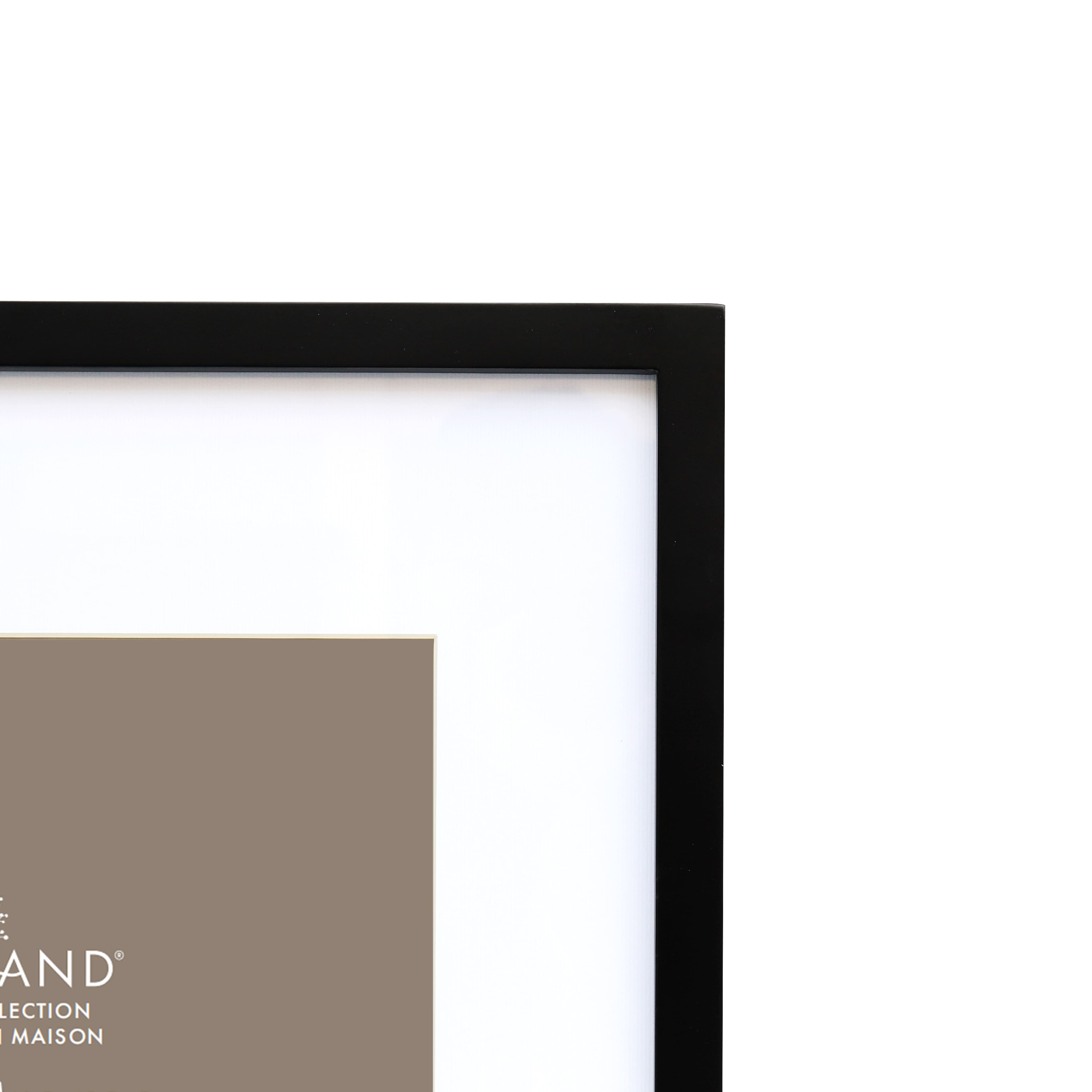 Home Black Natural Pinewood Wall Frame with Mat by Ashland®
