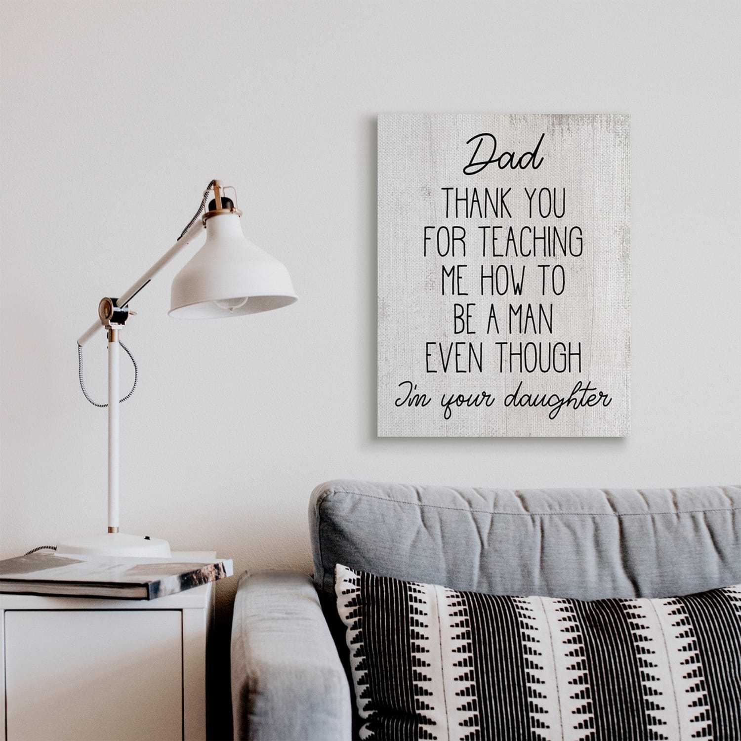 Stupell Industries Dad Thank You Phrase Family Daughter Humor Canvas Wall Art