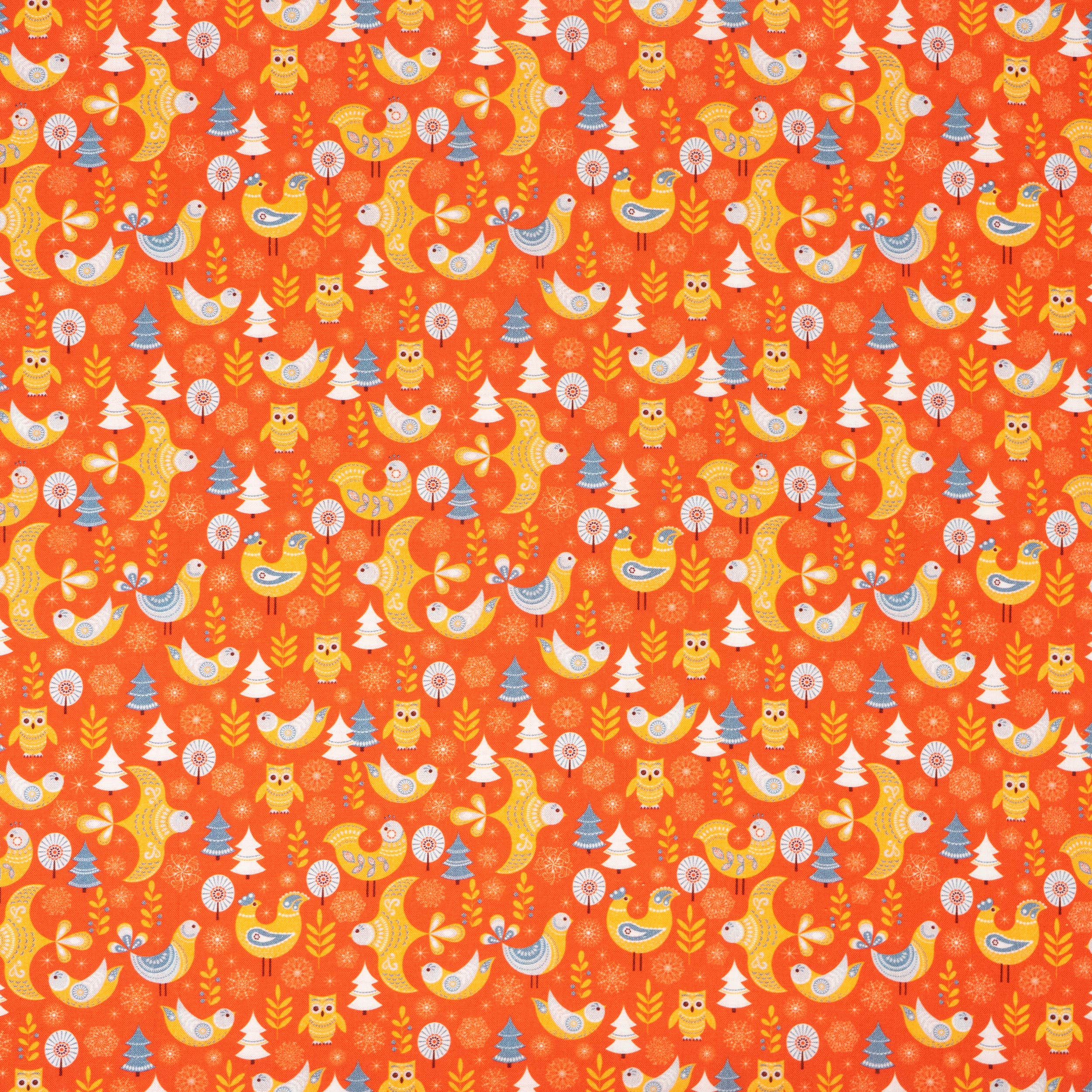 Singer Modern Scandinavian Christmas Animals Printed Cotton Fabric