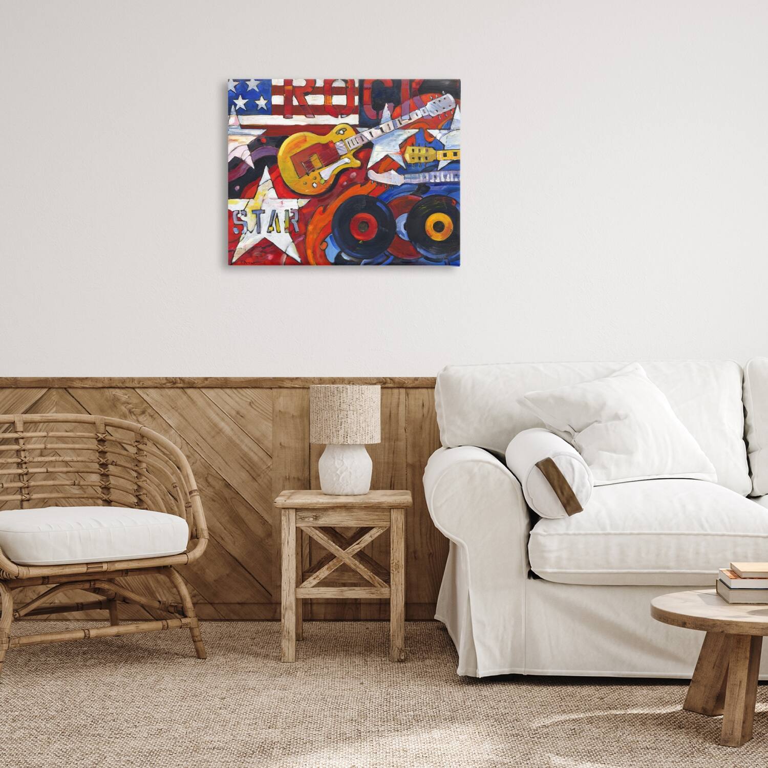 Stupell Industries Rockstar Americana Music Tribute Canvas Wall Art