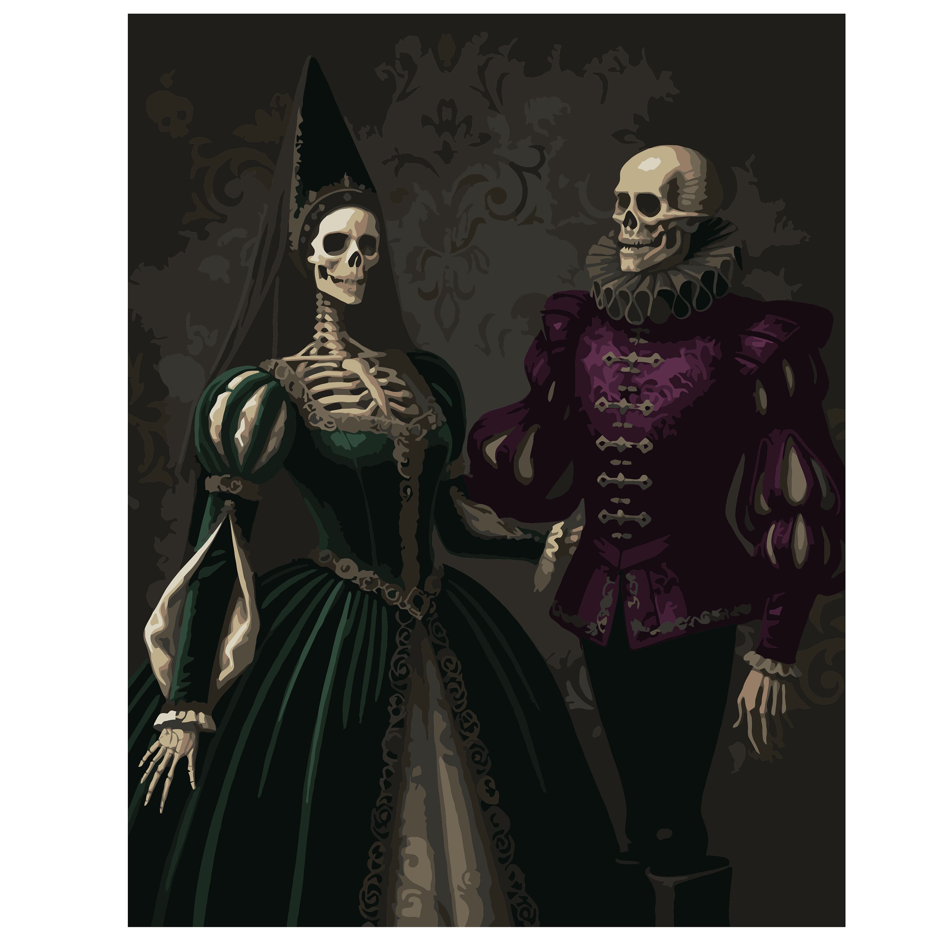 11" x 14" Skeleton Couple Paint-by-Number Kit by Artist's Loft®
