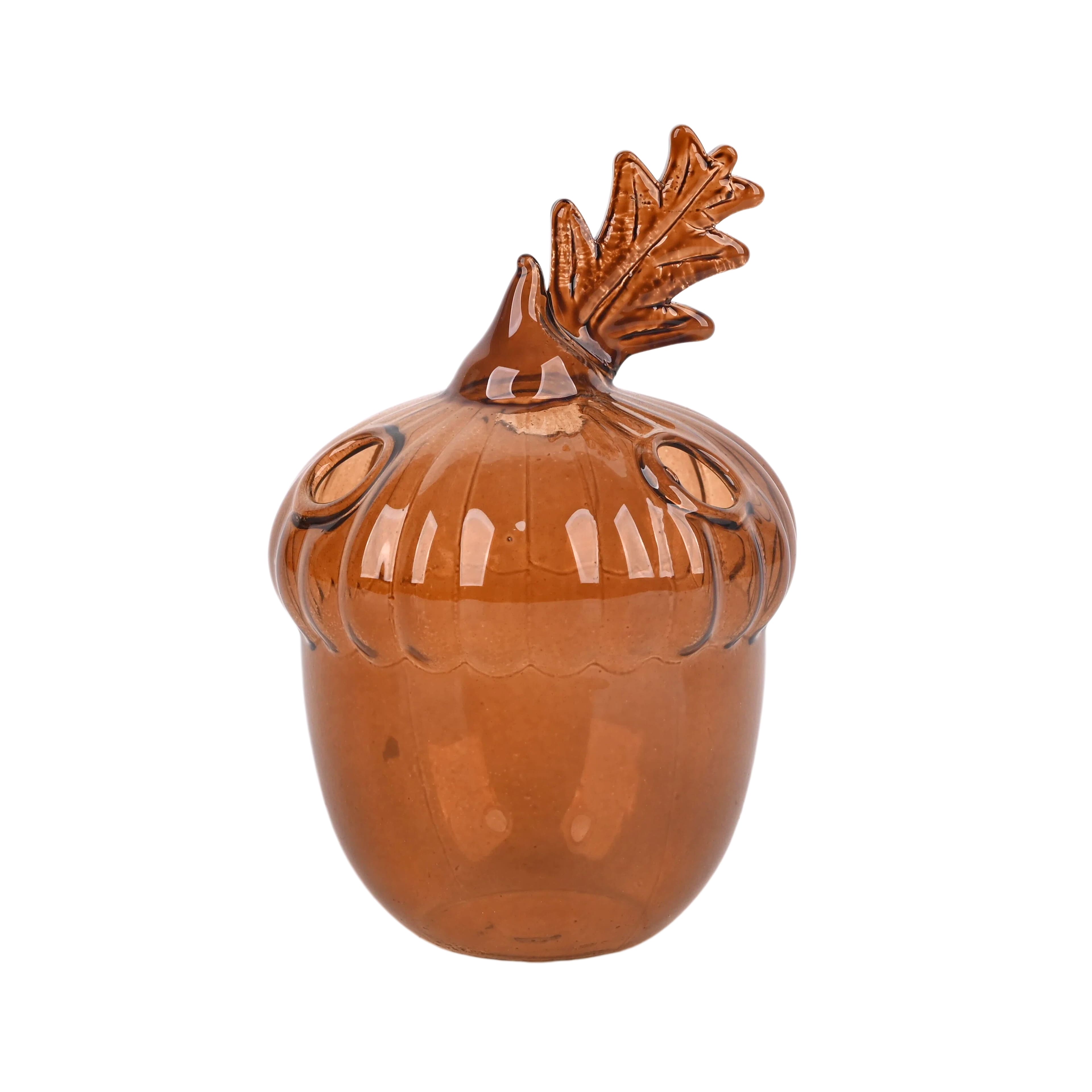 4" Amber Acorn Glass Vase by Ashland®