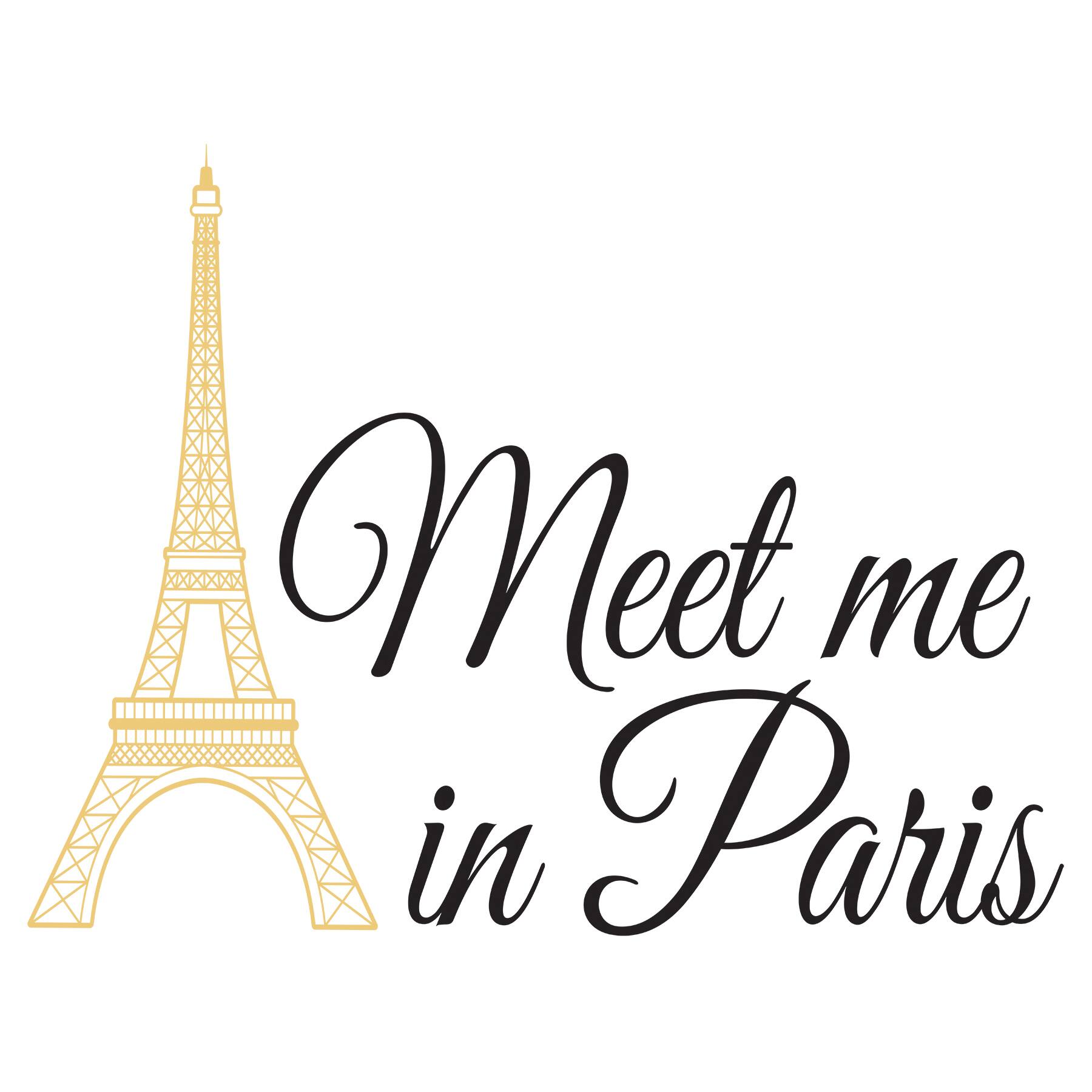 WallPops Meet Me In Paris Wall Quote
