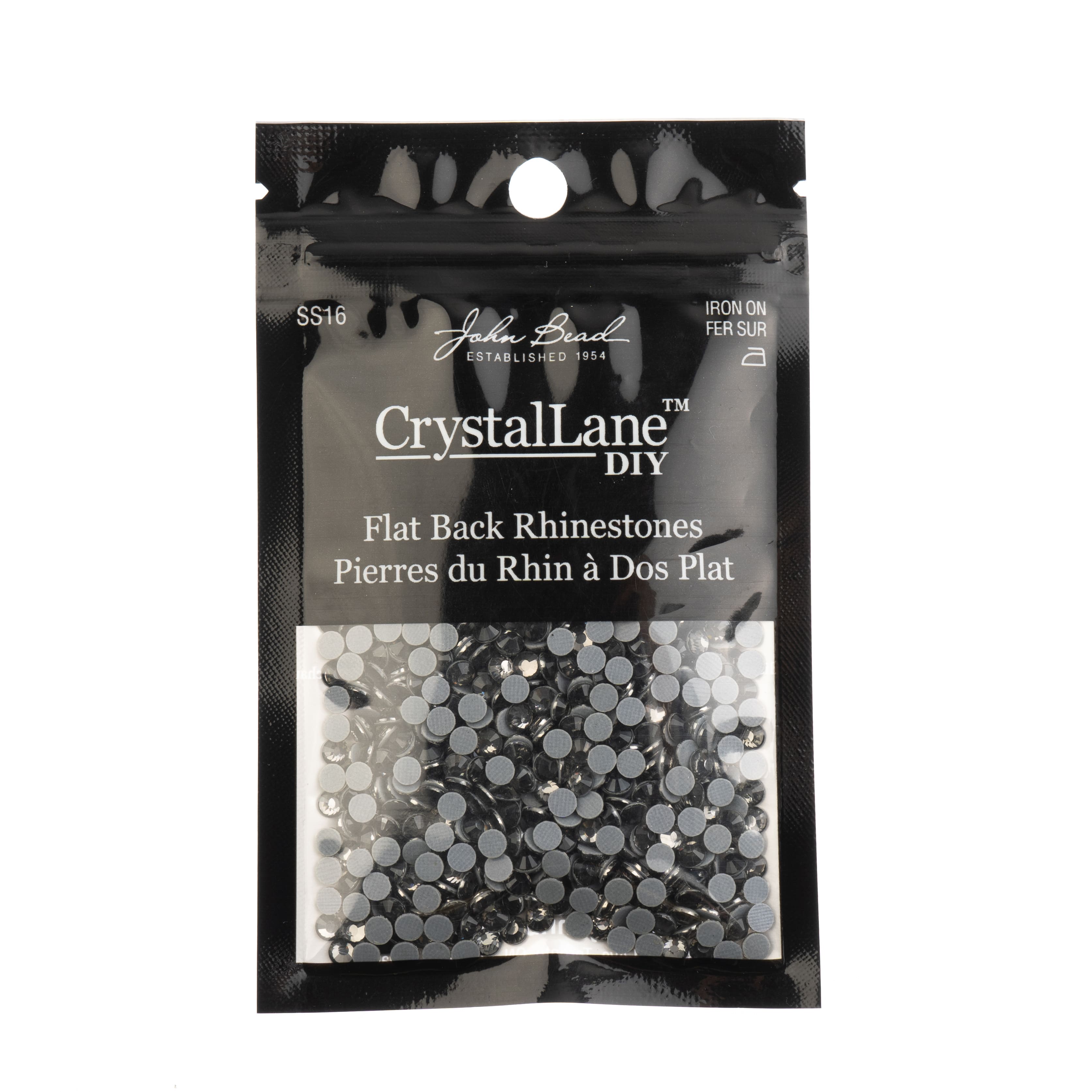 Crystal Lane DIY SS16 Round Glass Hotfix Flatback Rhinestones, 1,440ct.