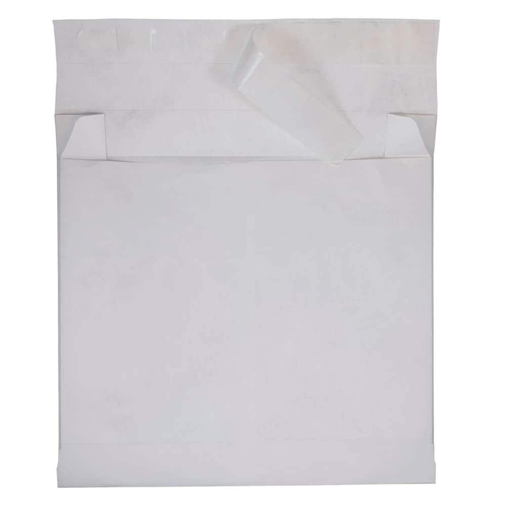 JAM Paper White Tyvek® Expandable Peel & Seal Closure Booklet Envelopes, 100ct.