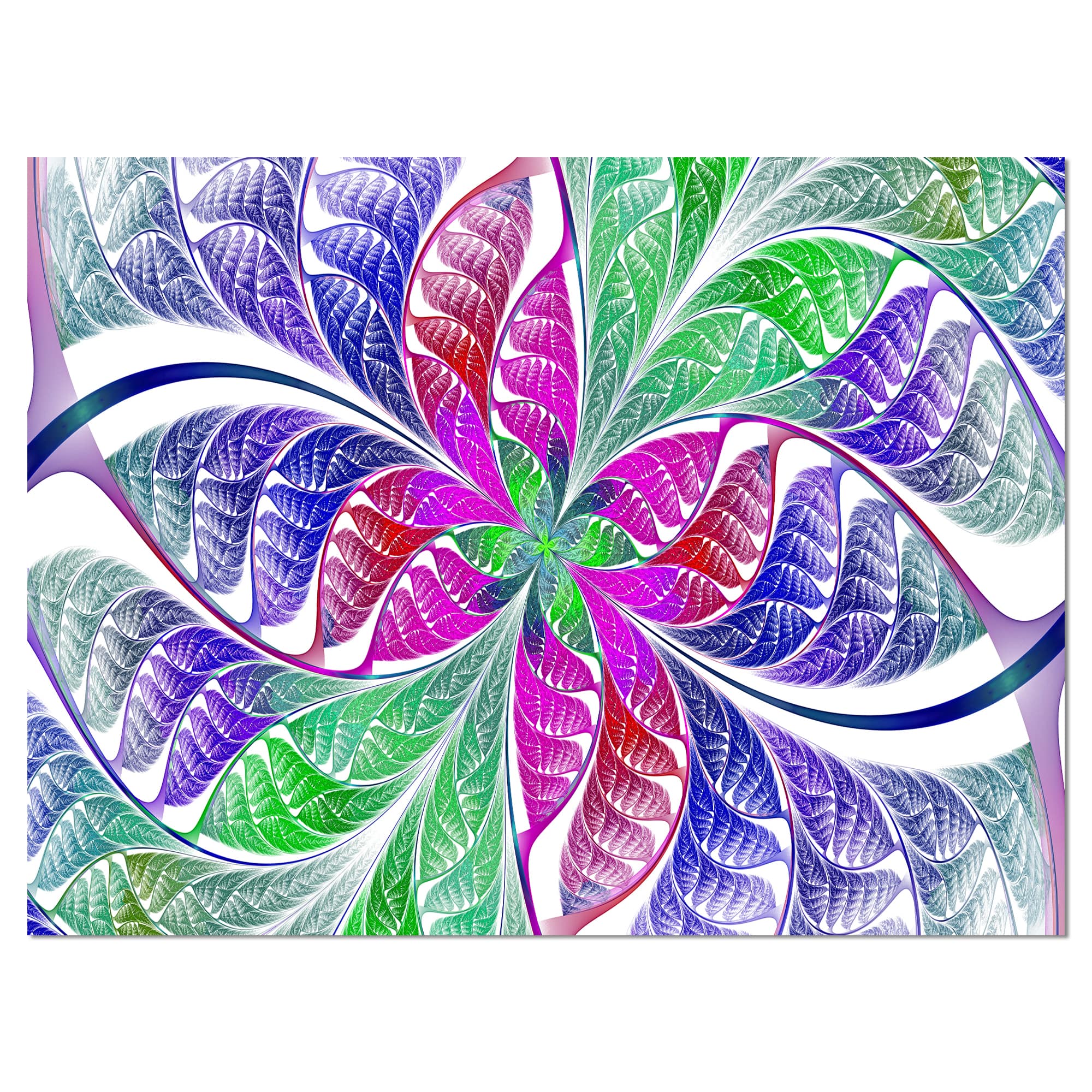 Designart - Flower like Fractal Stained Glass