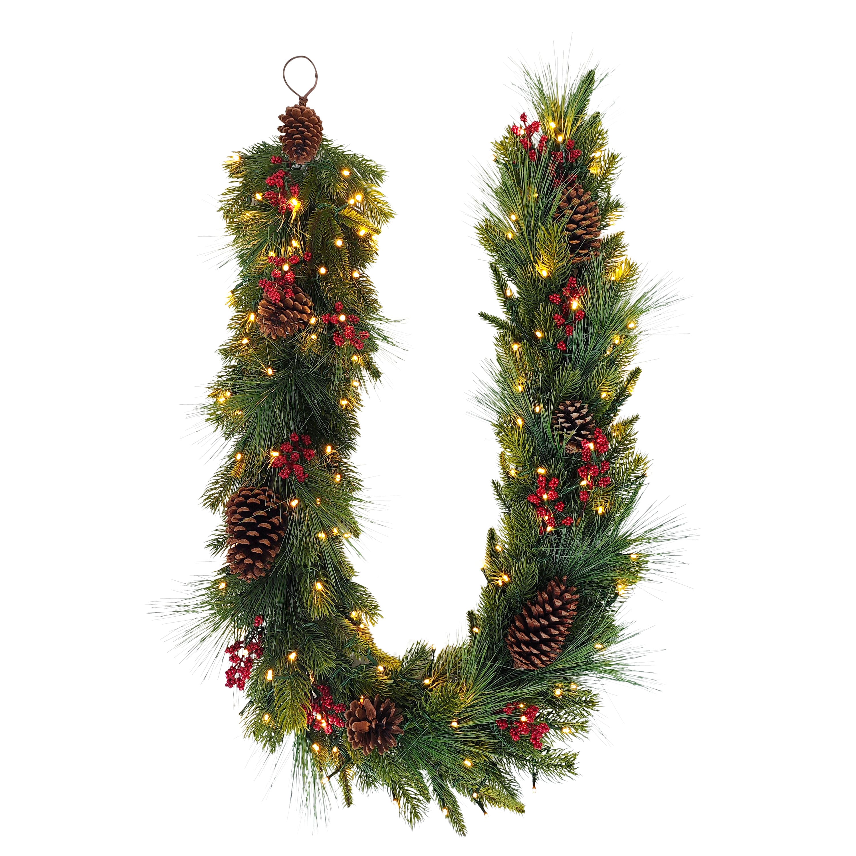 6ft.  Pre-Lit Artificial Adorned Christmas Garland