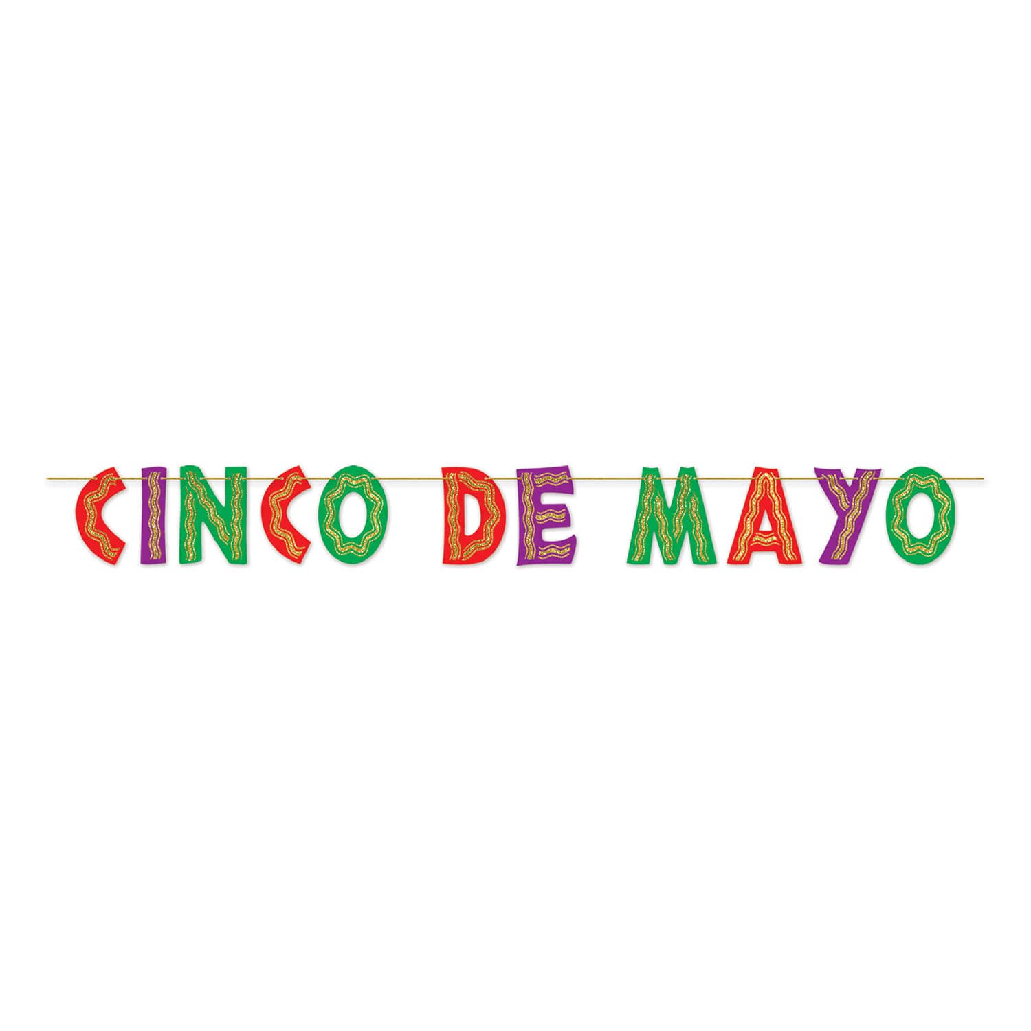 Beistle 10ft. Glittered Cinco De Mayo Streamer