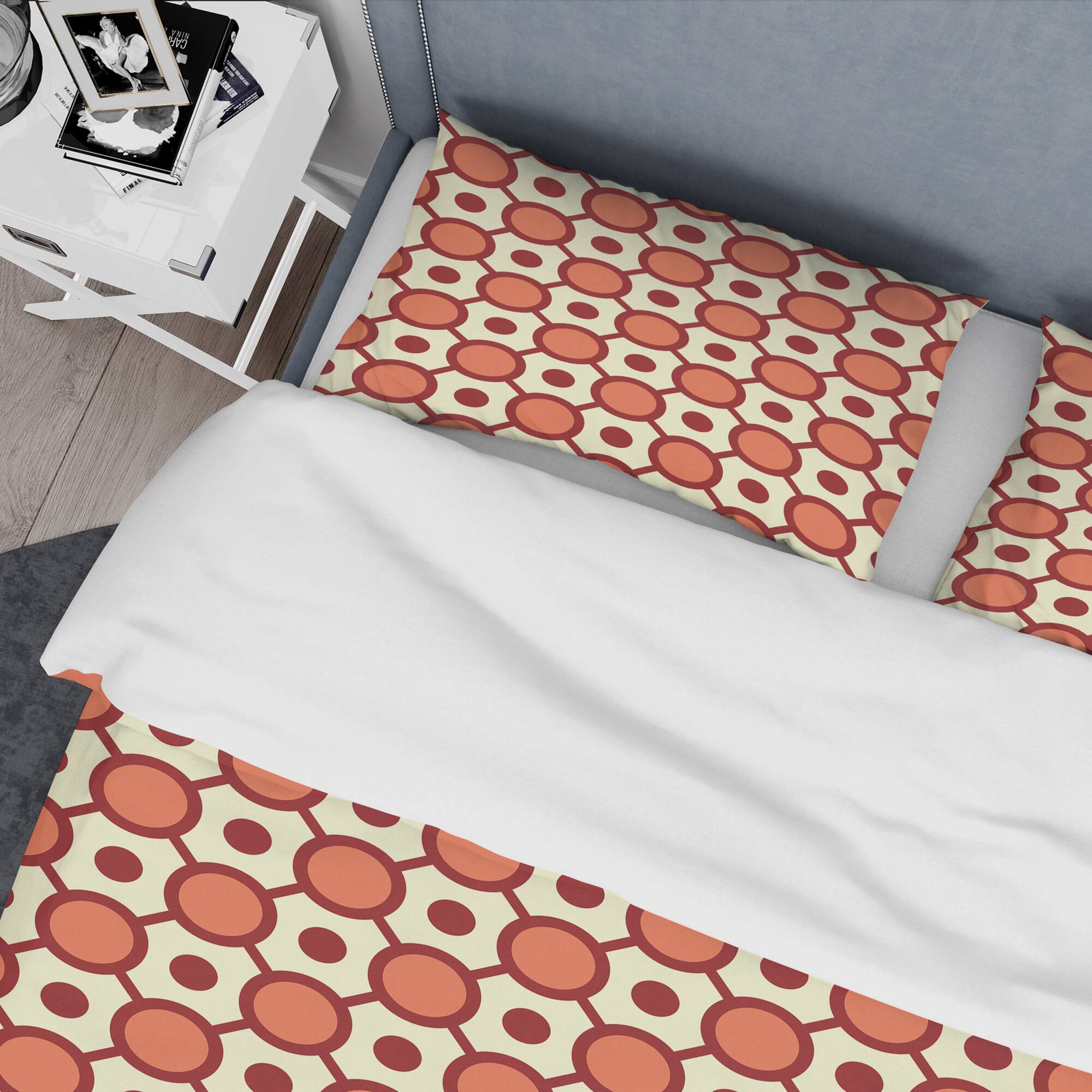 Designart 'Abstract Retro Geometrical Design IX' Mid-Century Duvet Cover Set