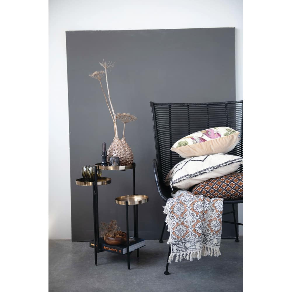 Hello Honey® Embossed Glass & Metal Tealight & Votive Holders On Rectangle Wood Tray Set, 6ct.