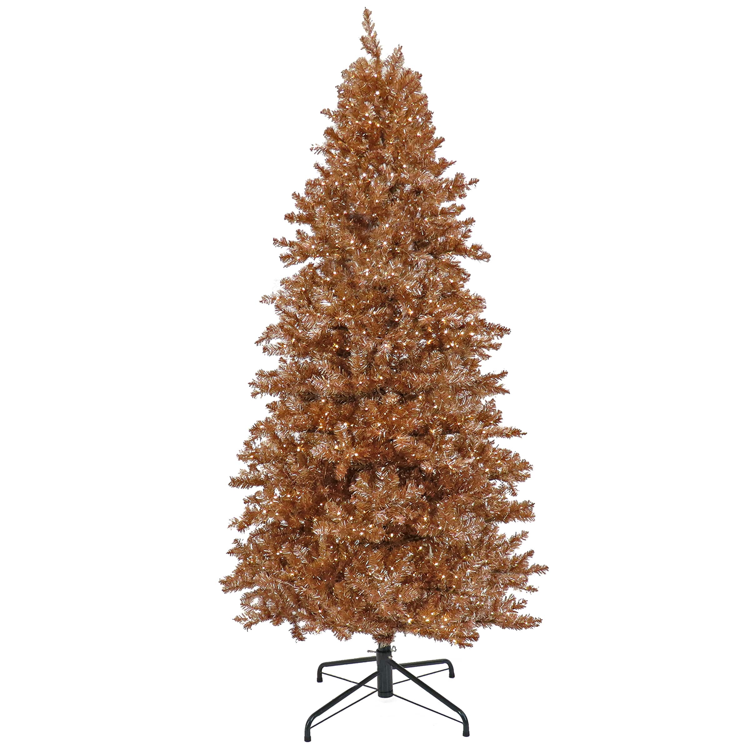 9ft. Pre-Lit Rose Gold Metallic Evergreen Artificial Christmas Tree