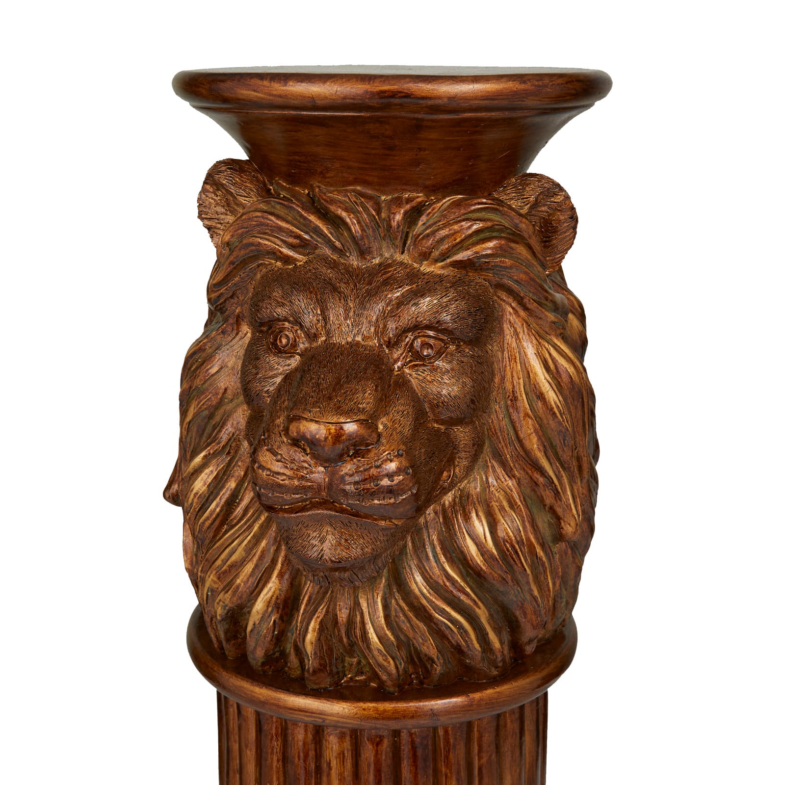 Bronze Polystone Traditional Pedestal Table, 25" x 8" x 9"