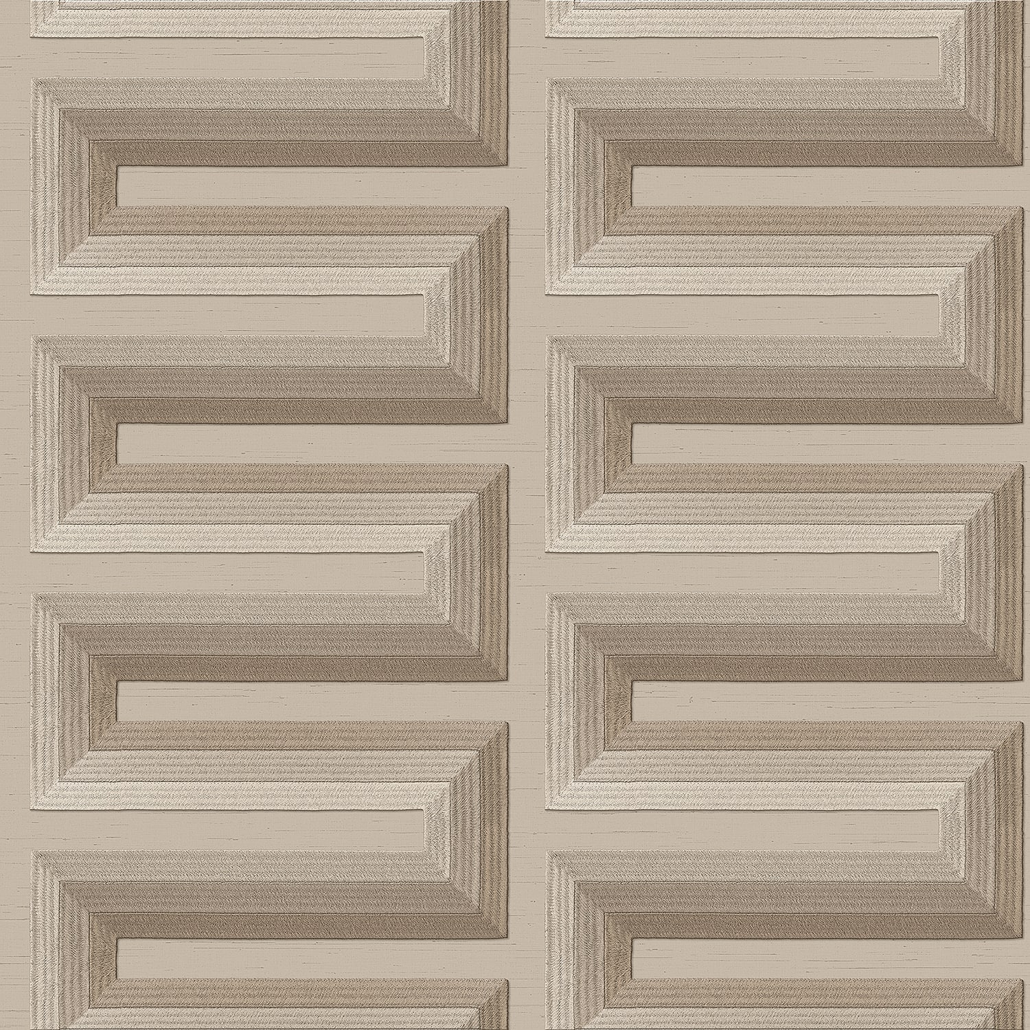 Designs Direct Embroidered Grecian Key Wallpaper